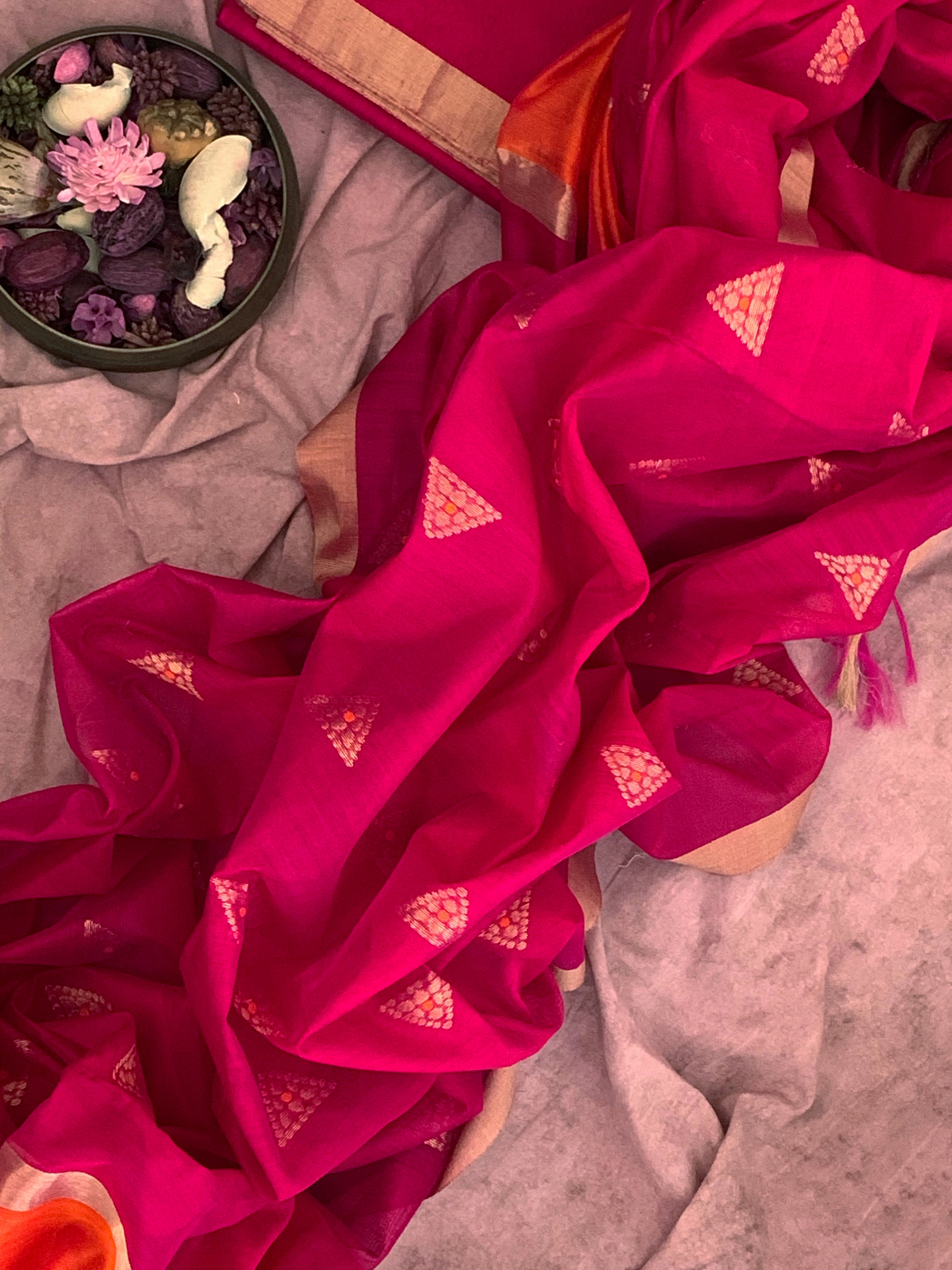 Handwoven Chanderi Kurta Dupatta Set