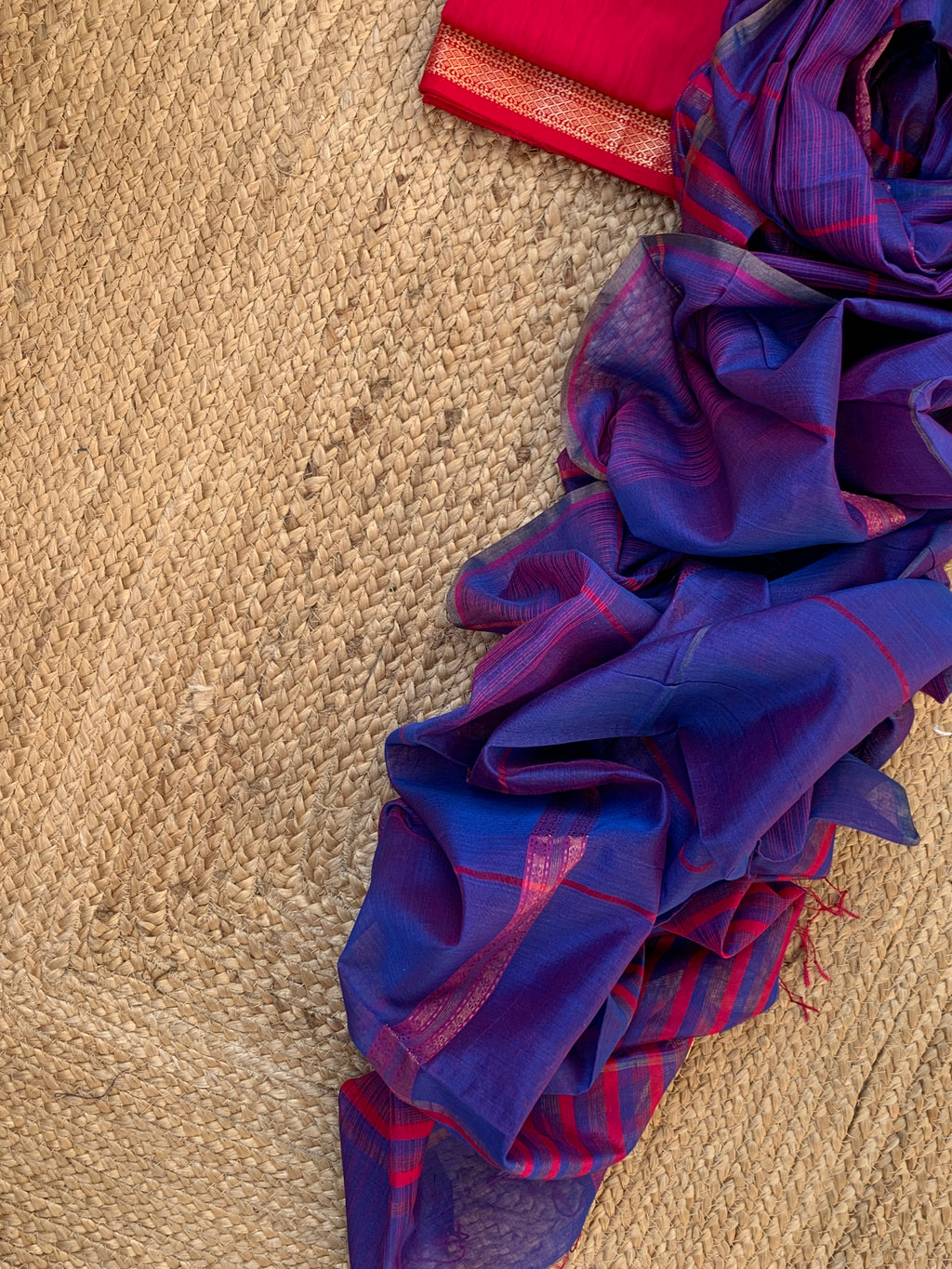Handwoven Maheshwari Kurta dupatta set