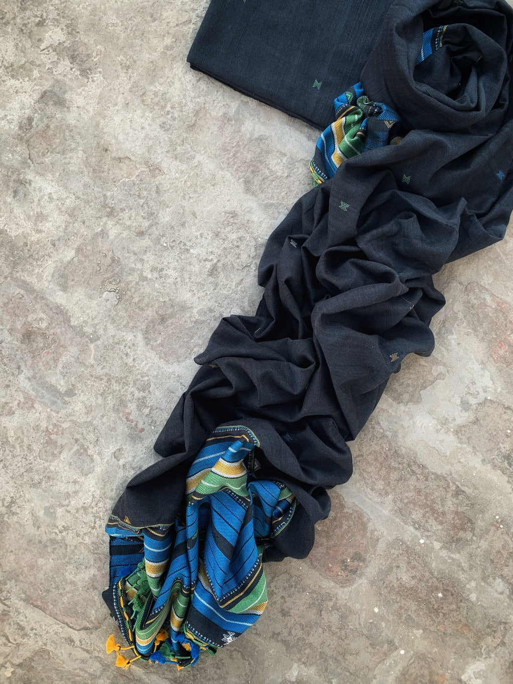 Handwoven Bhujodi Kurta Dupatta Set