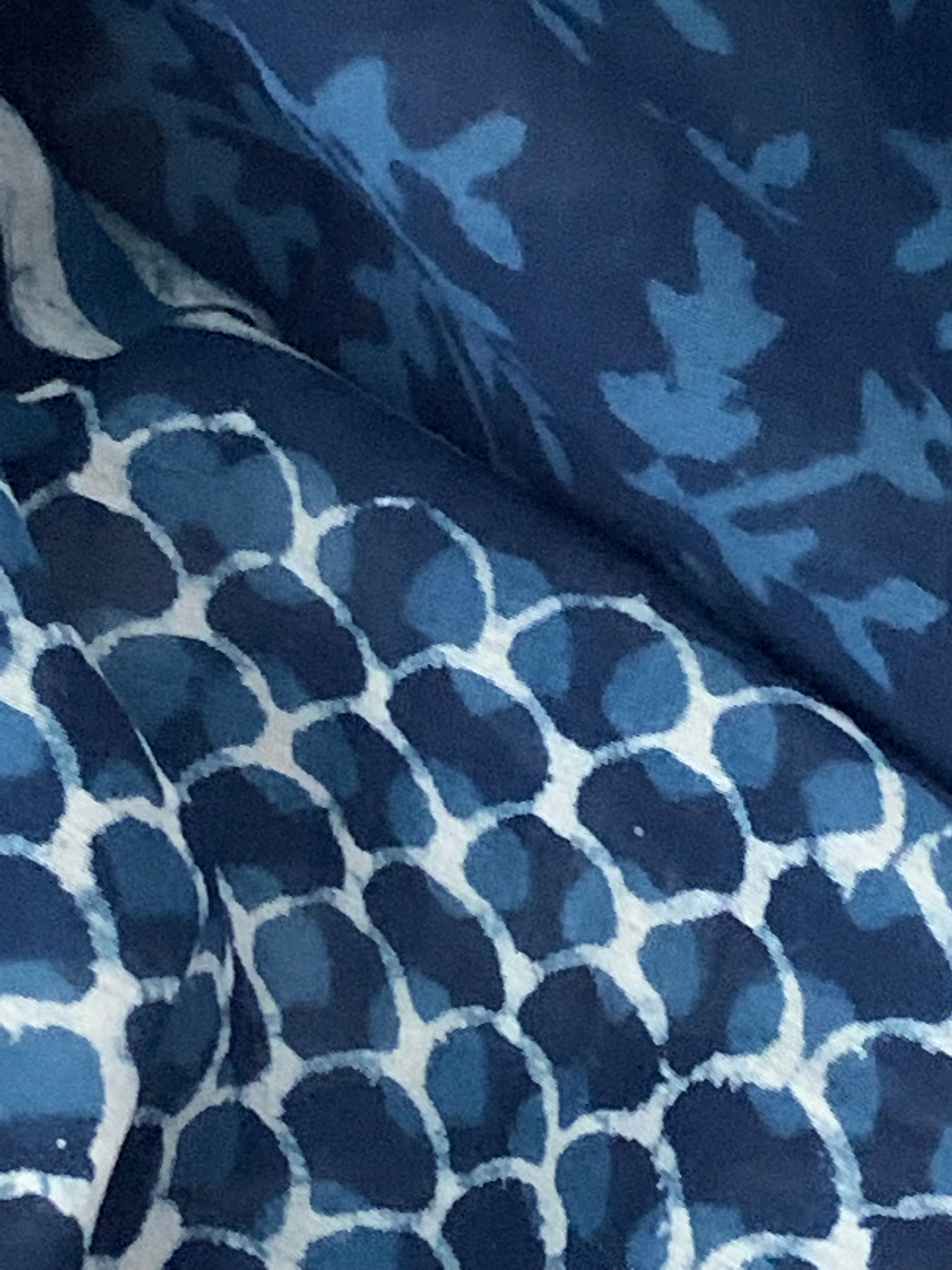 Handblock chanderi suit