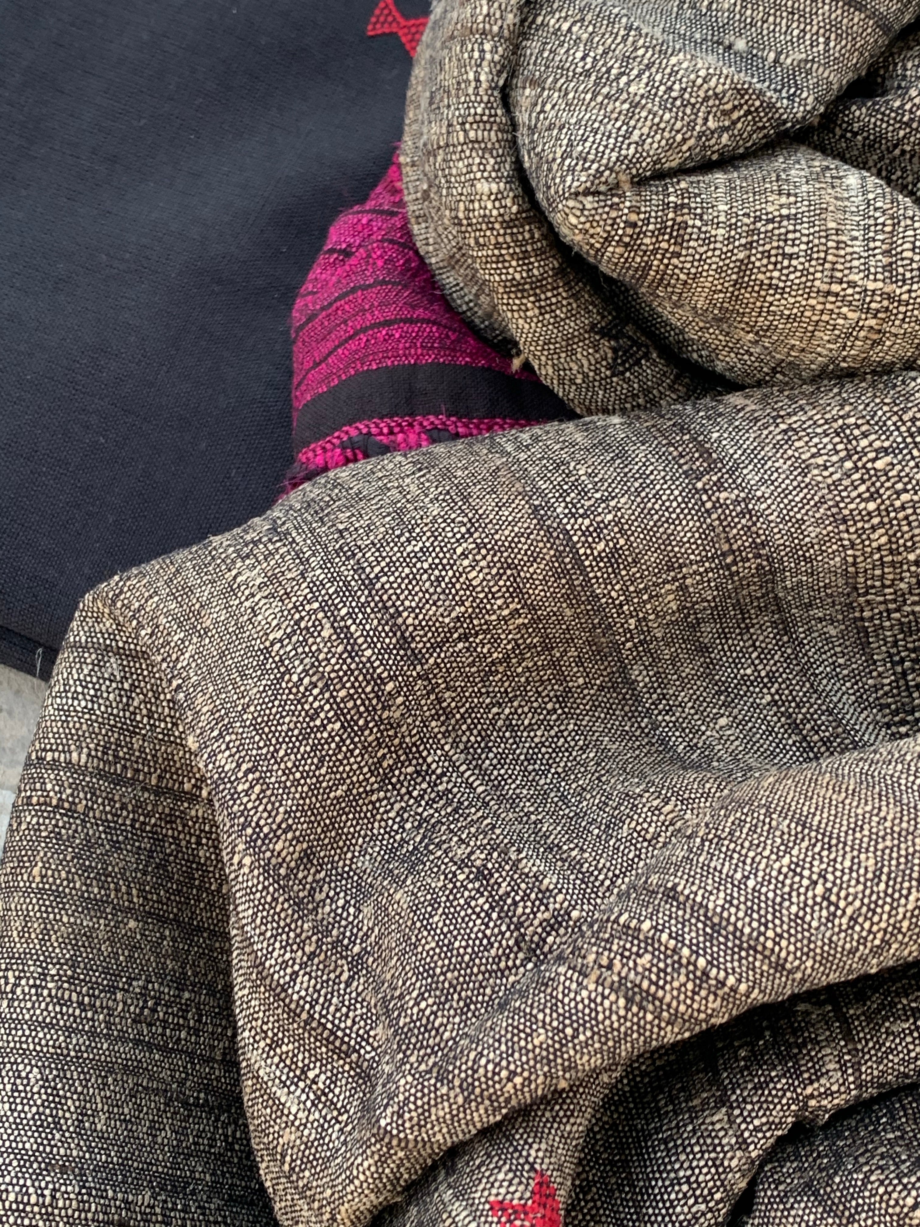 Handwoven Tussar Silk Cotton Bhujodi Kurta Dupatta Set