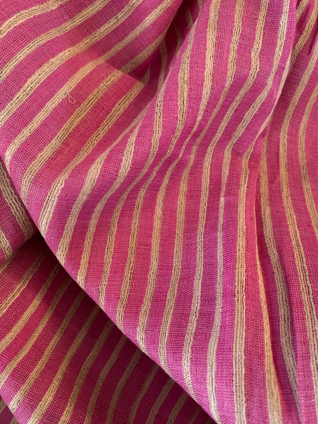 Handwoven & Handblock Printed Tussar Ghicha Saree