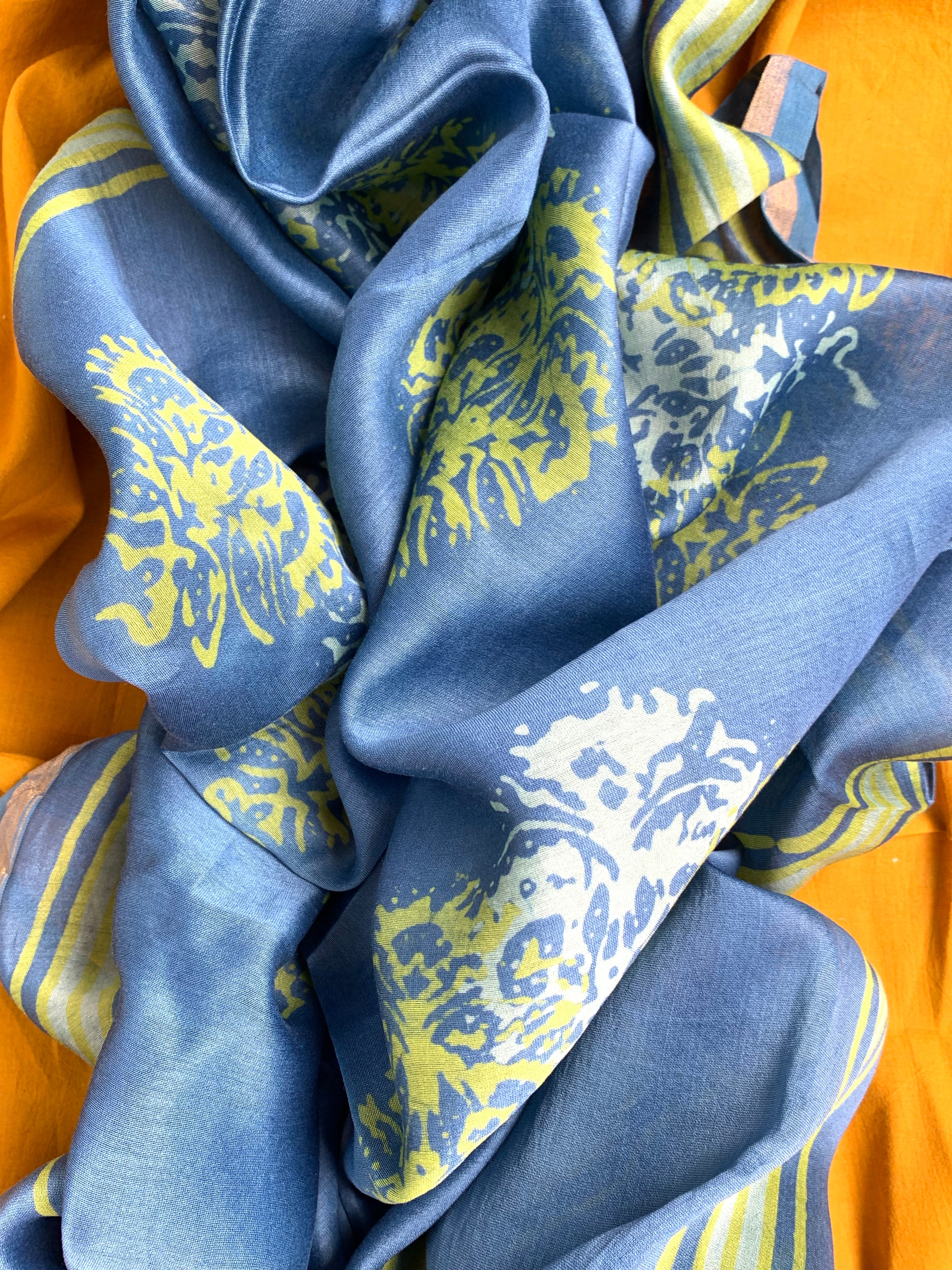 Handblock Batik Cotton Chanderi Suit