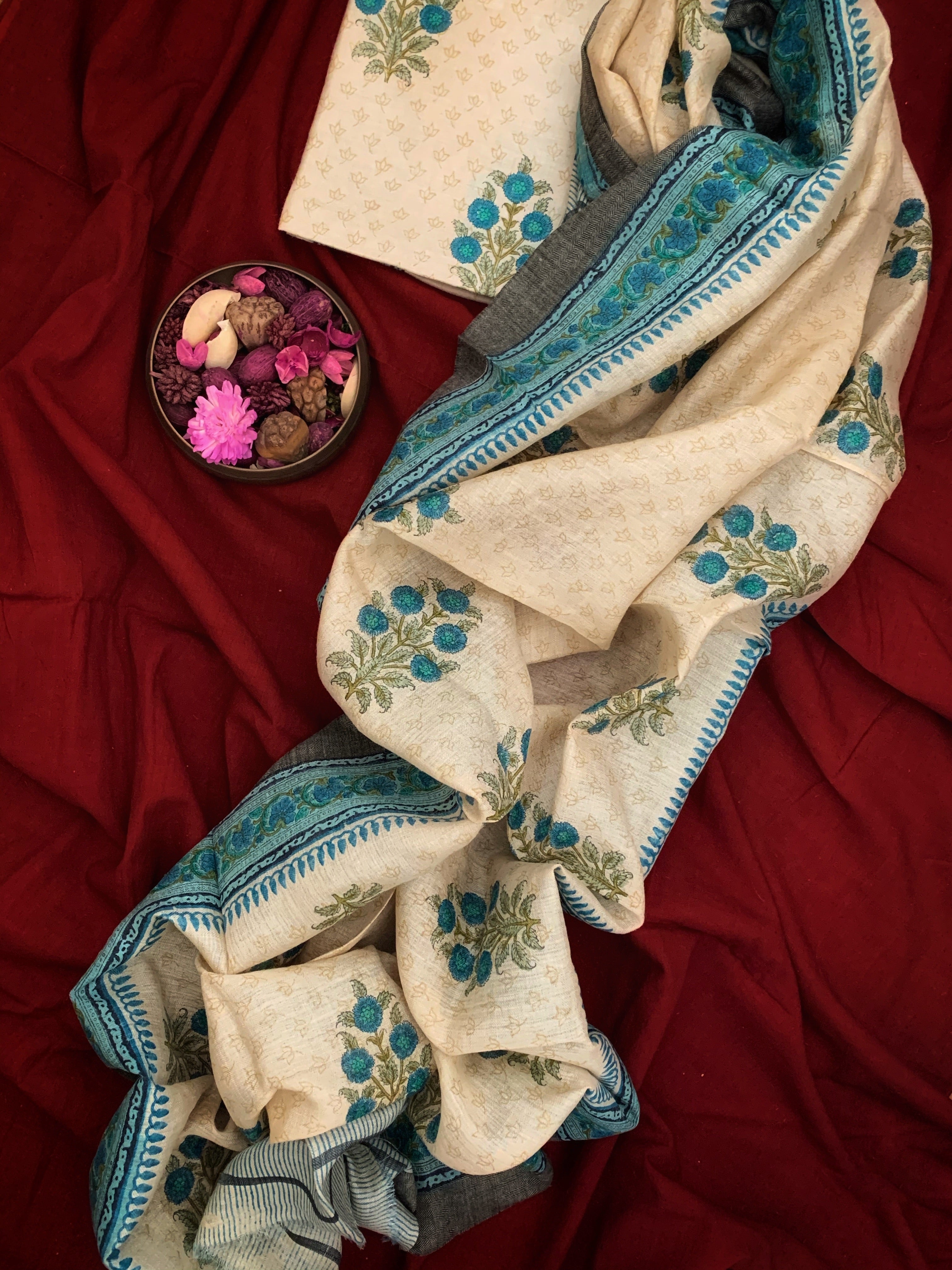 Tussar Munga Silk Kurta Dupatta Set