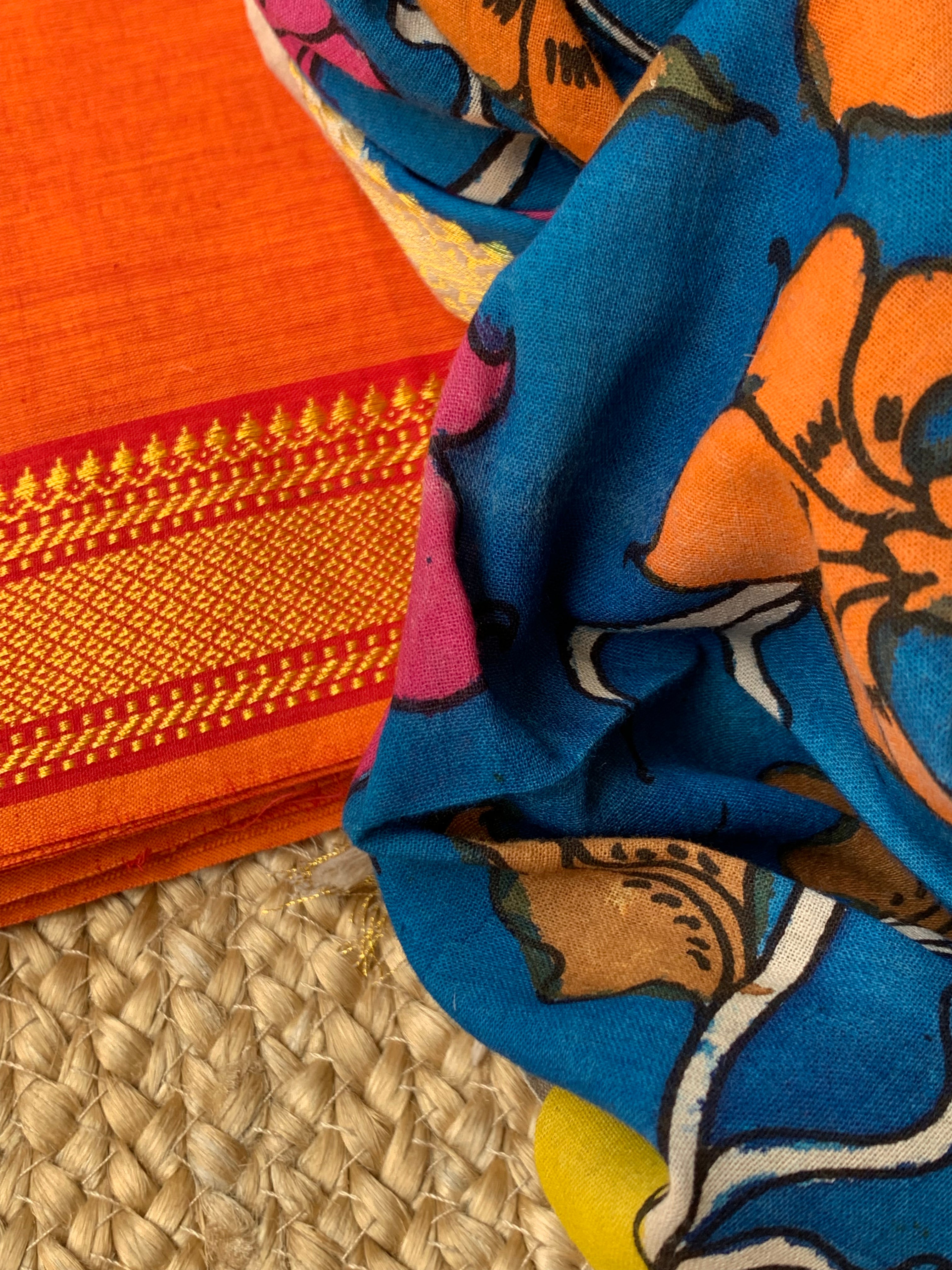 Handwoven Handcrafted Kalamkari Kurta Dupatta Set