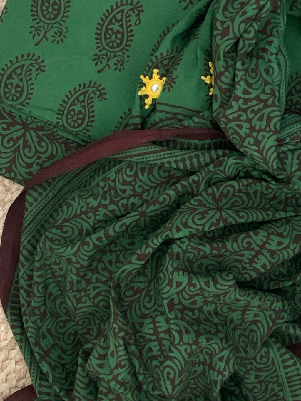 Natural Dyed Bagh Block Print Cotton Suit