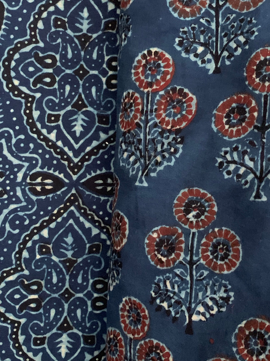 Handblock Ajrakh Cotton Kota Suit