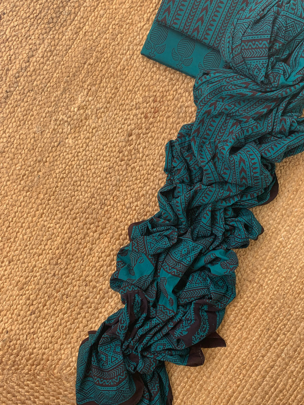 Natural Dyed Bagh Block Print Cotton Suit
