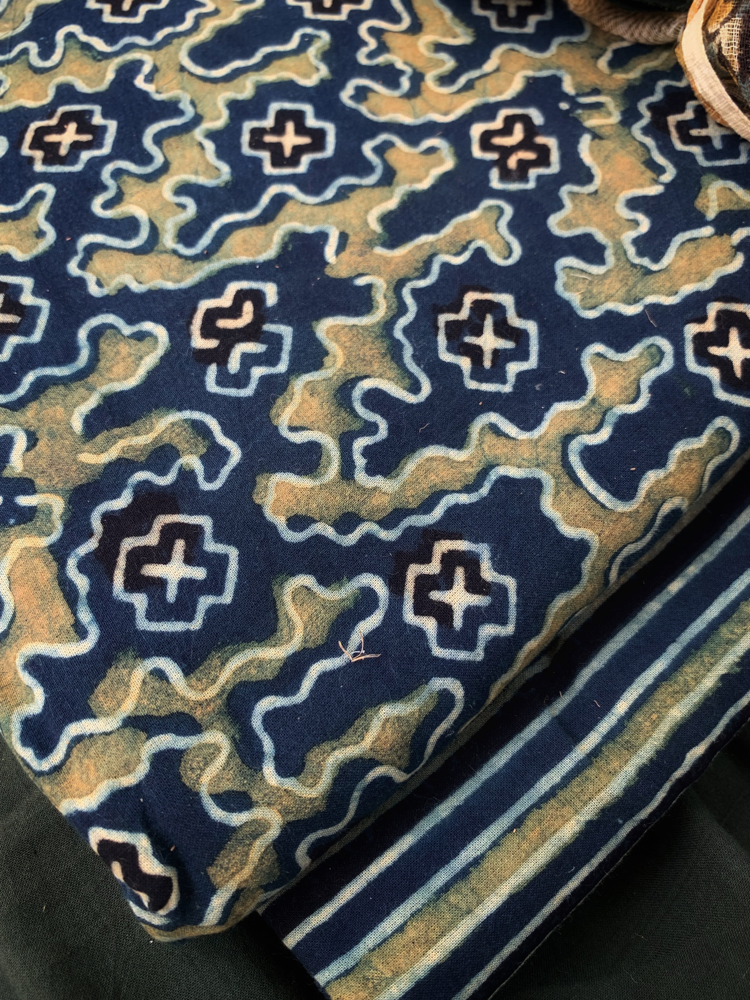 Handblock Ajrakh Cotton Kota Suit