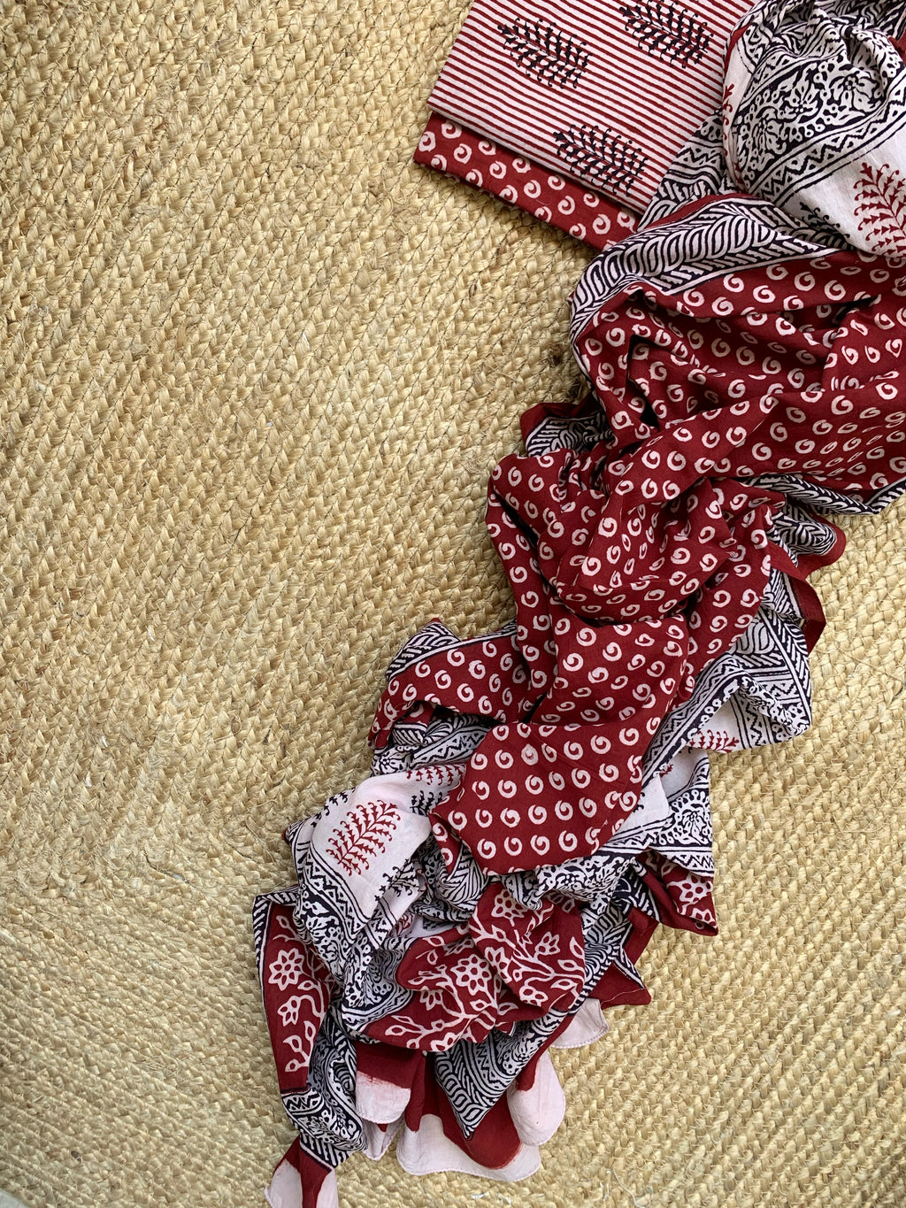 Natural Dyed Bagh Block Print Cotton Suit