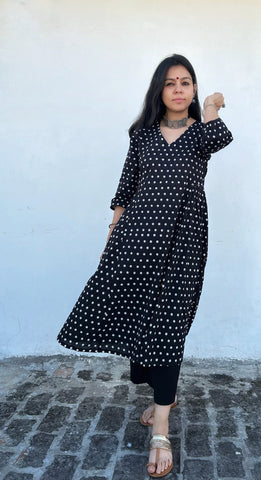 Doting On You - Handblock Comfort Fit Cotton Long Kurta