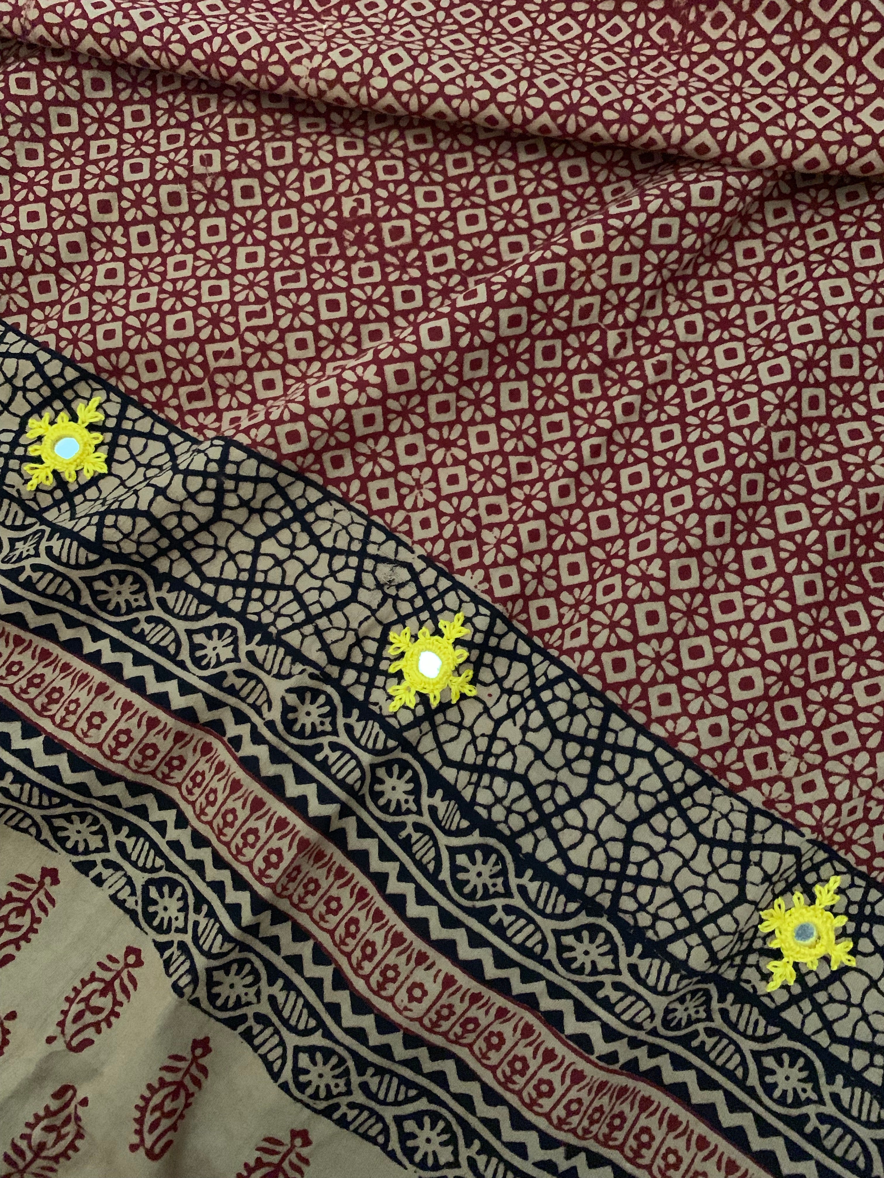 Natural Dyed Bagh Block Print Cotton Suit