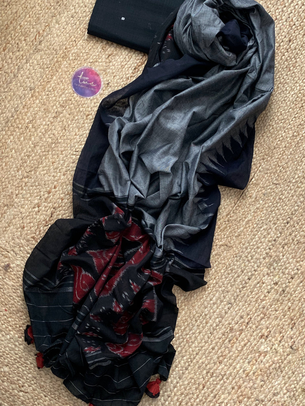 Handwoven Nuapatna Kurta Dupatta Set