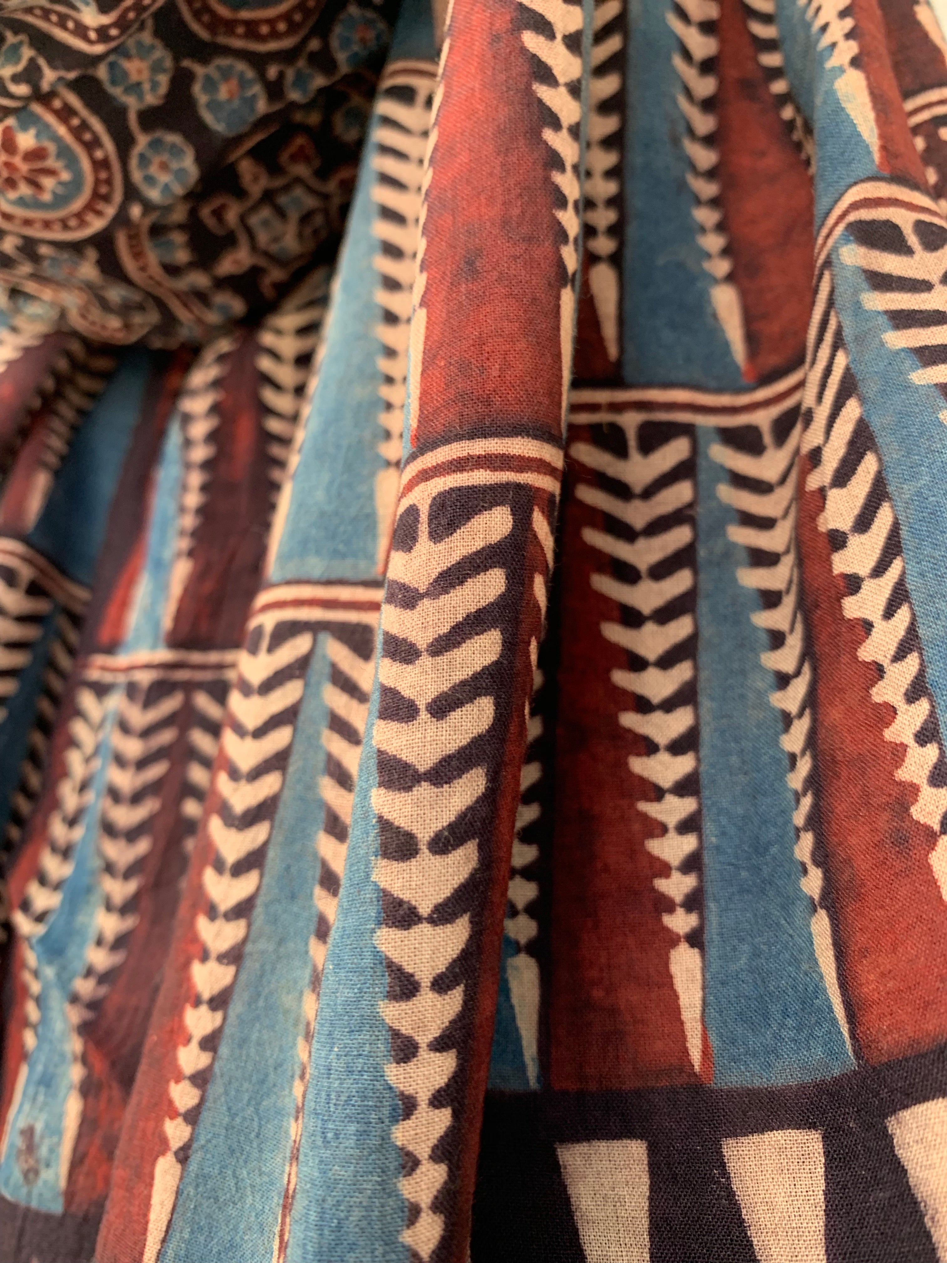 Handblock Ajrakh Dupatta