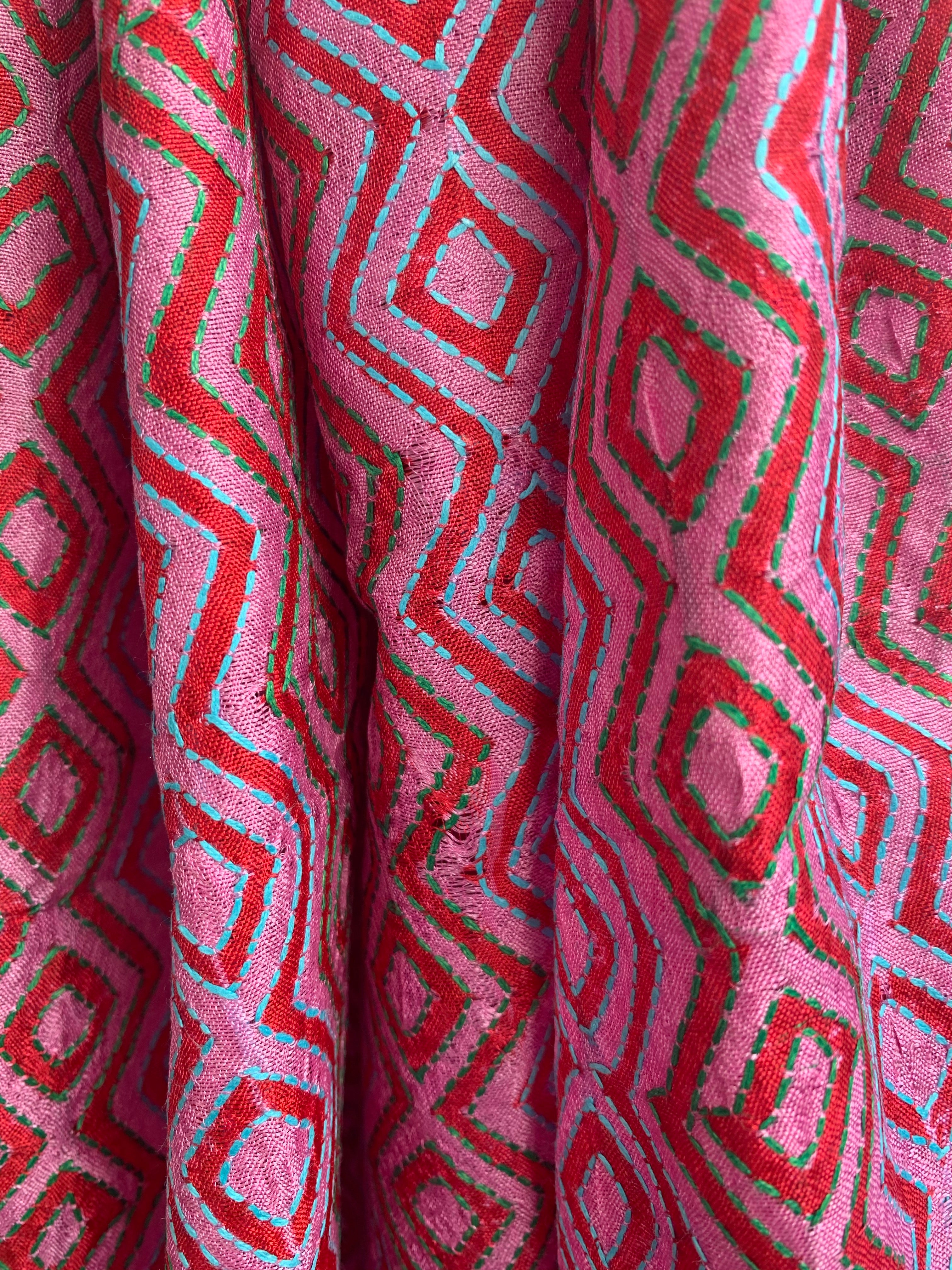 Handcrafted Kantha Cotton Silk Dupatta