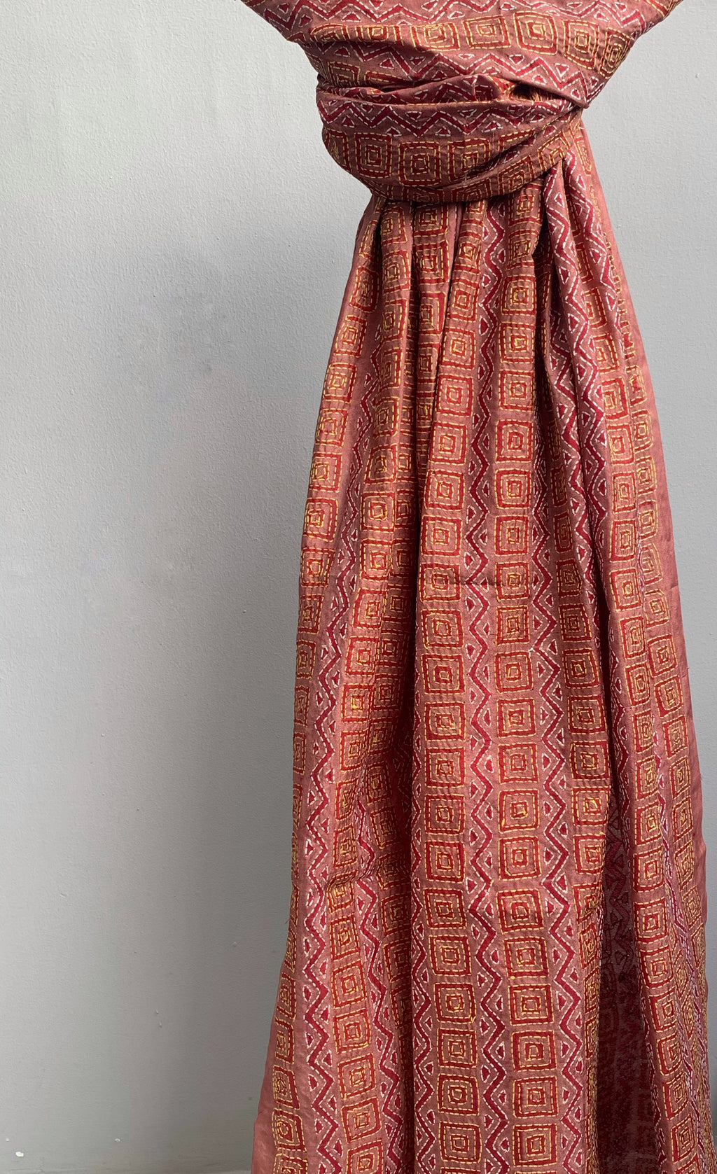 Handcrafted Kantha Cotton Silk Dupatta