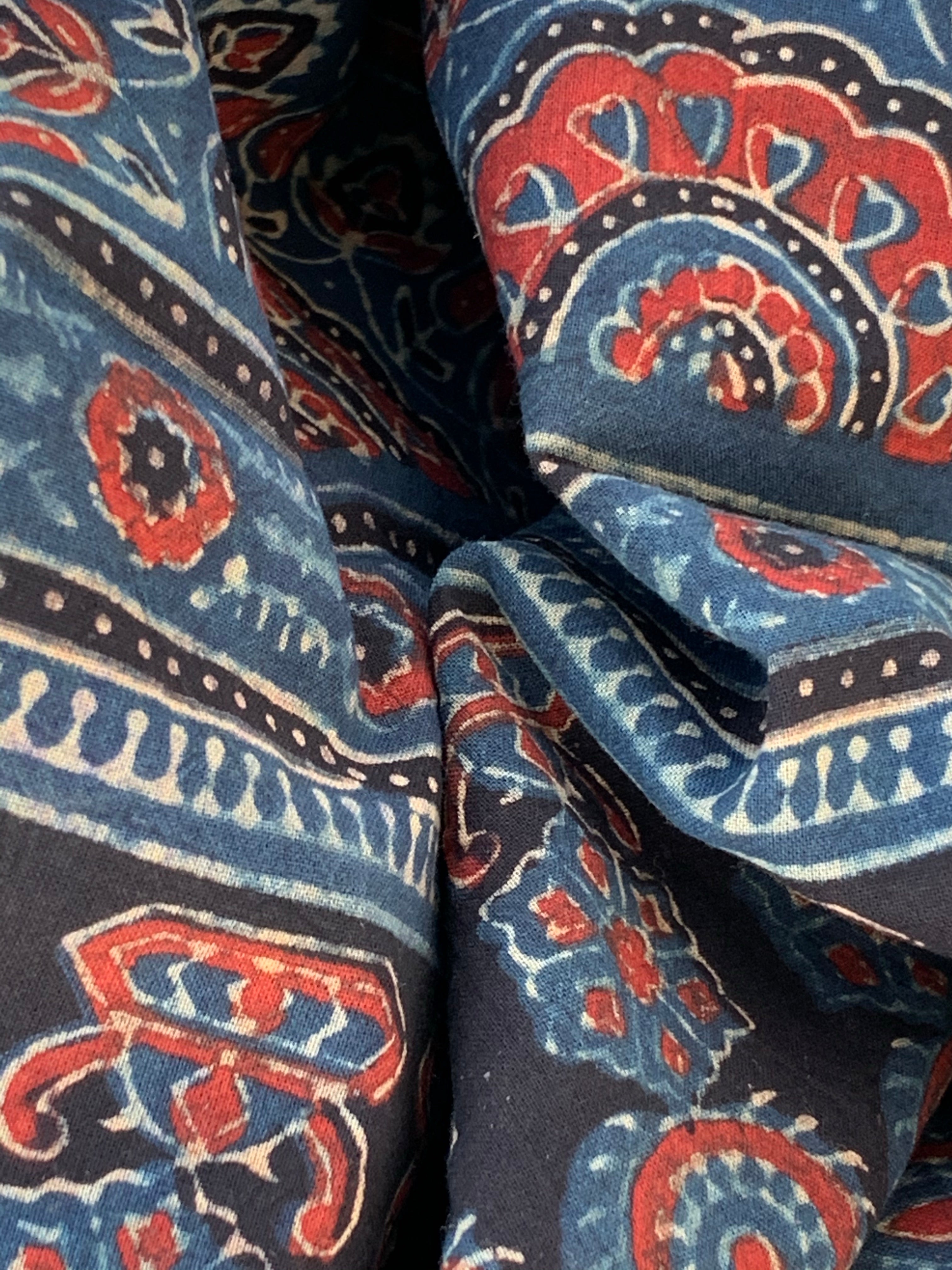 Handblock Ajrakh Dupatta