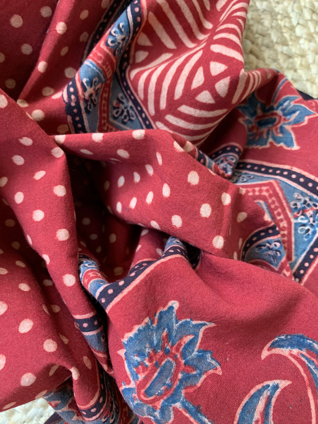 Natural Dyes Handblock Ajrakh Cotton Suit