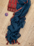 Handblock Ajrakh Cotton Kota Suit
