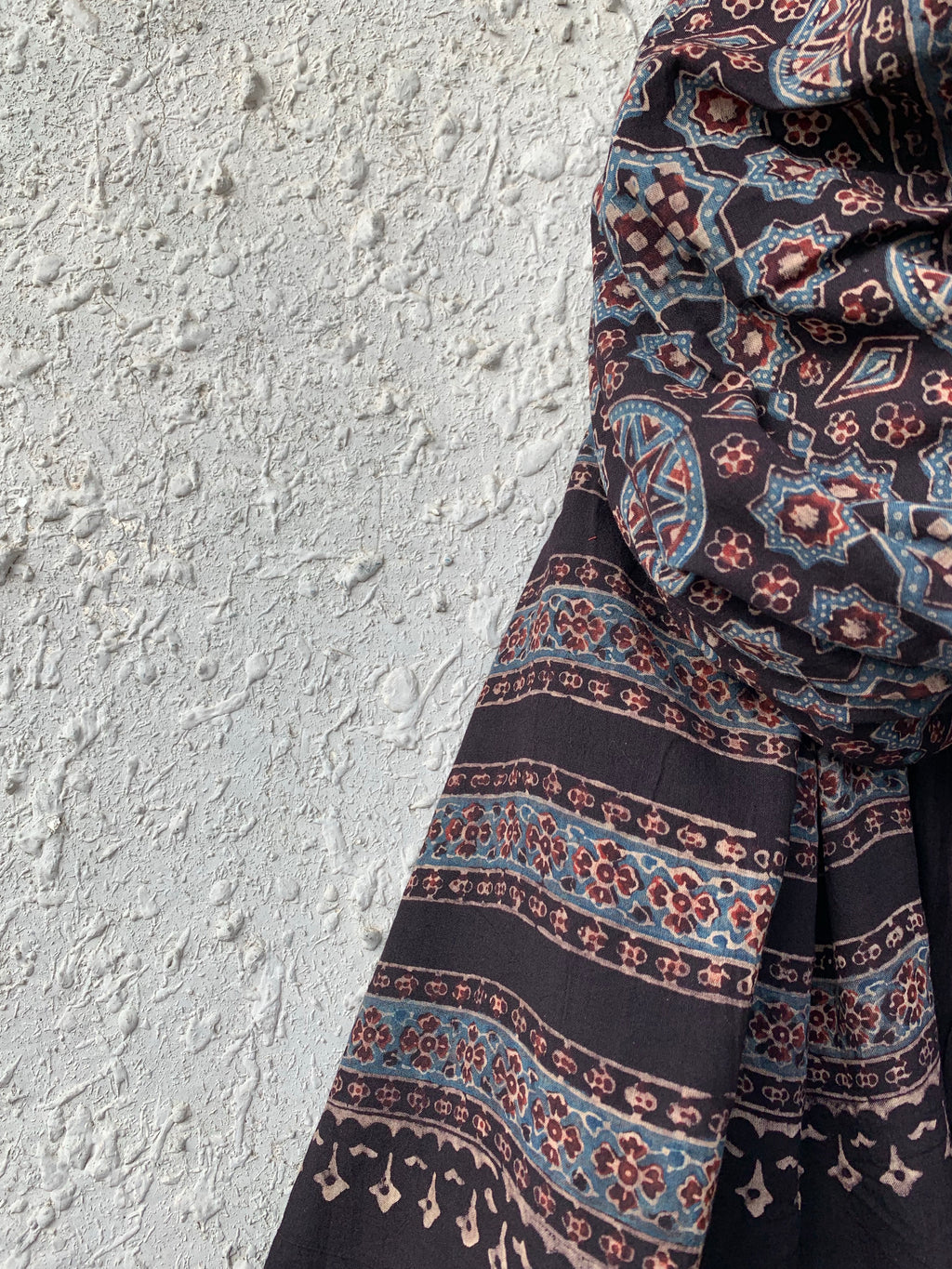 Handblock Ajrakh Dupatta