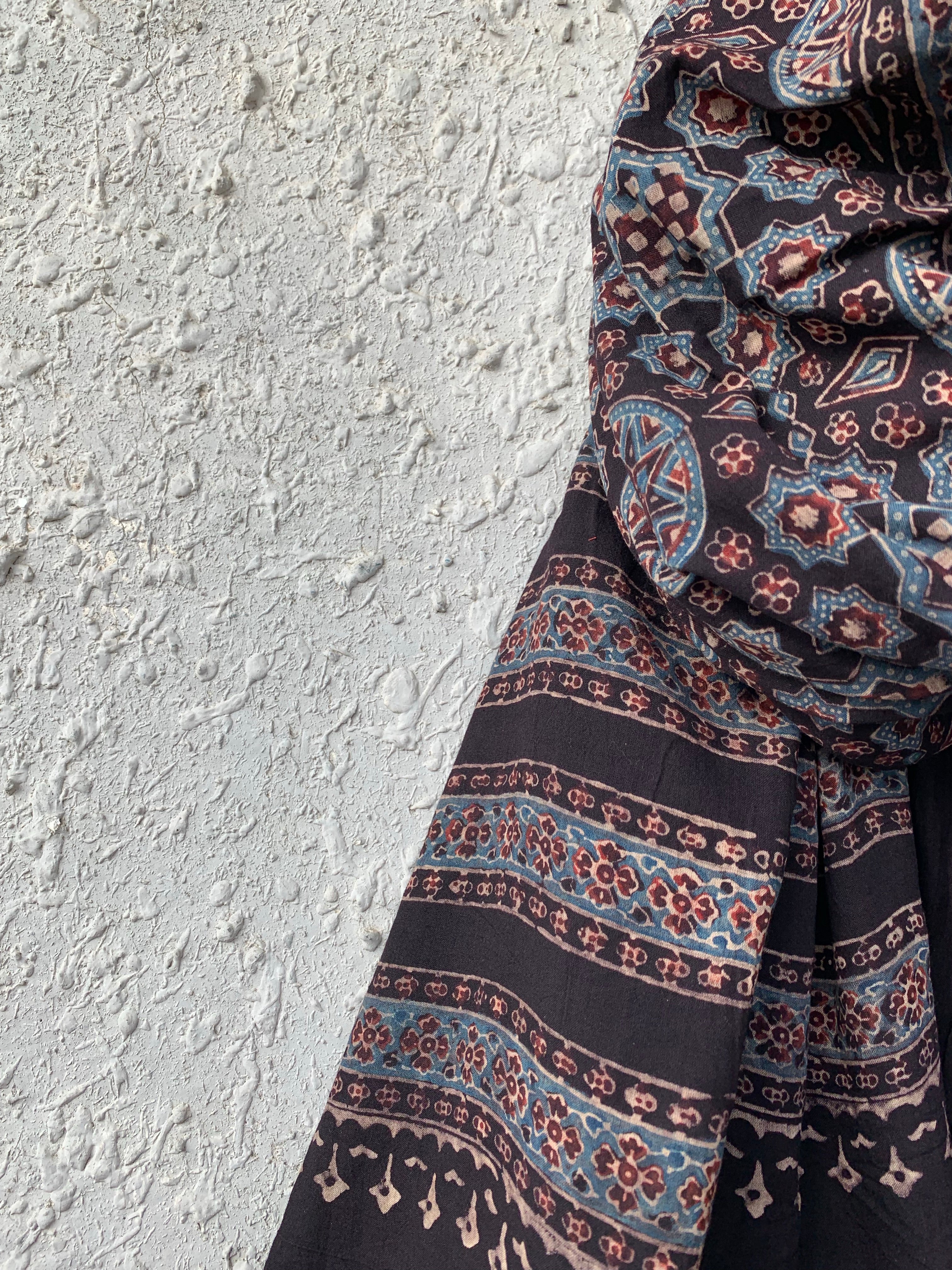 Handblock Ajrakh Dupatta