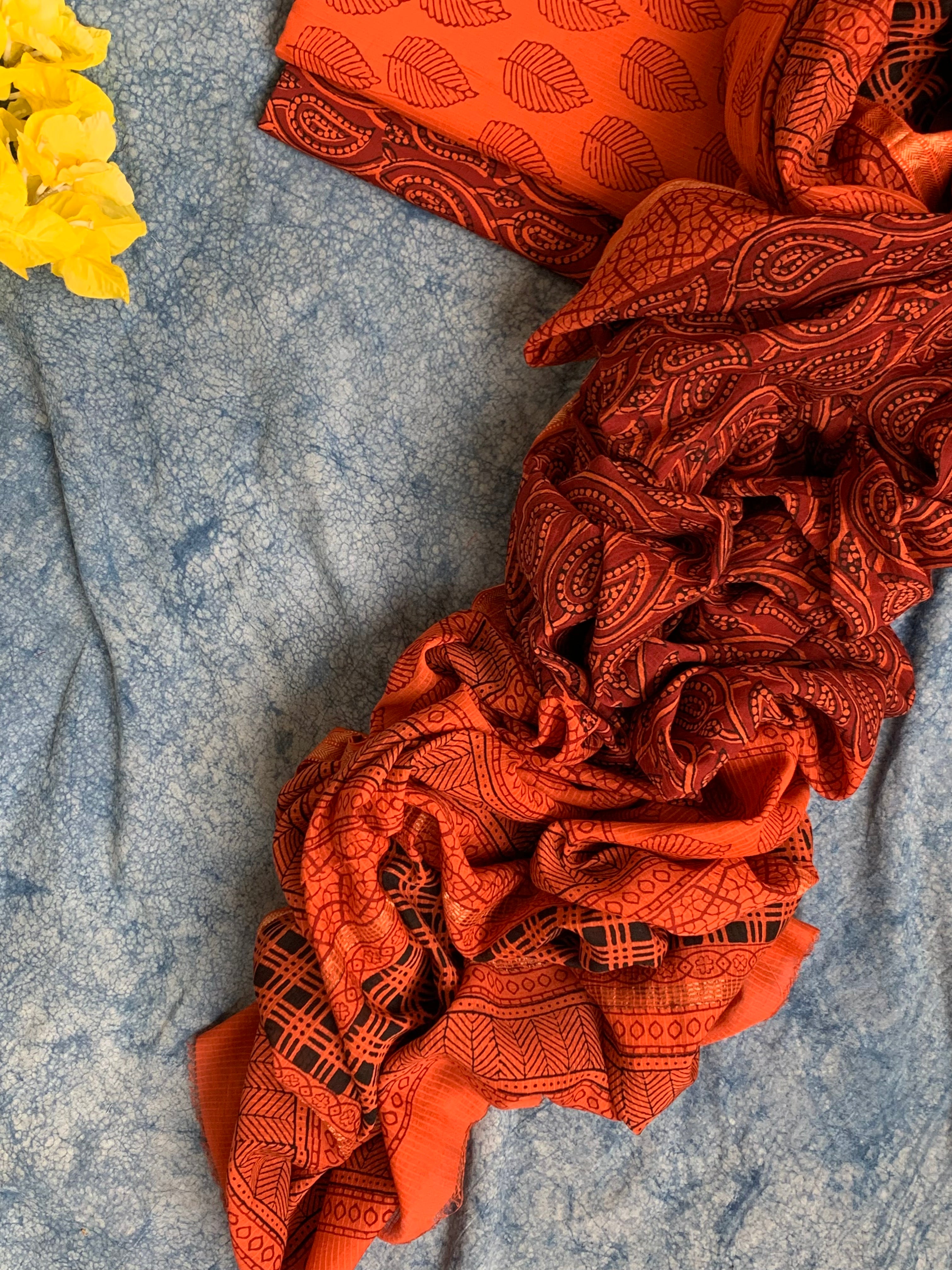 Handblock Maheshwari Bagh Suit