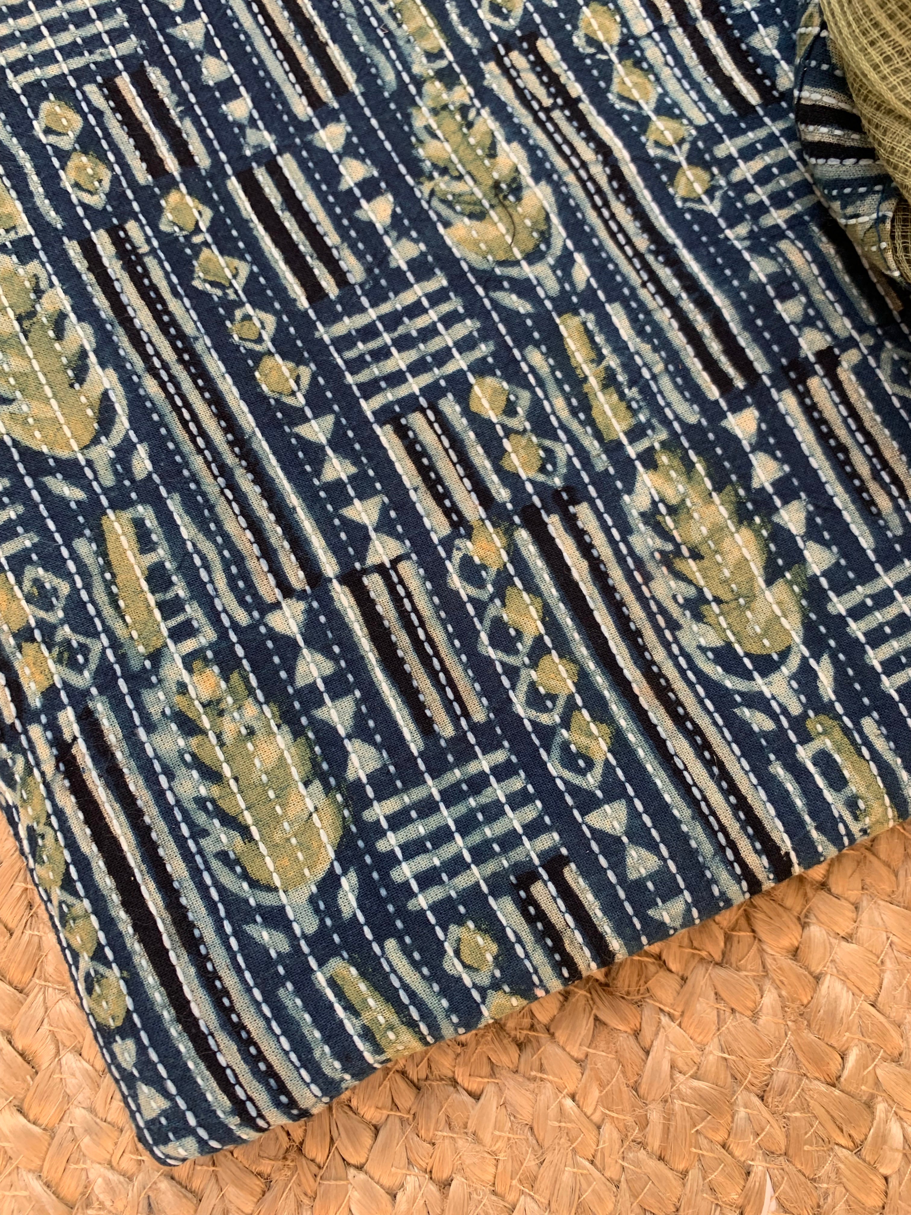 Handblock Ajrakh Cotton Kota Set