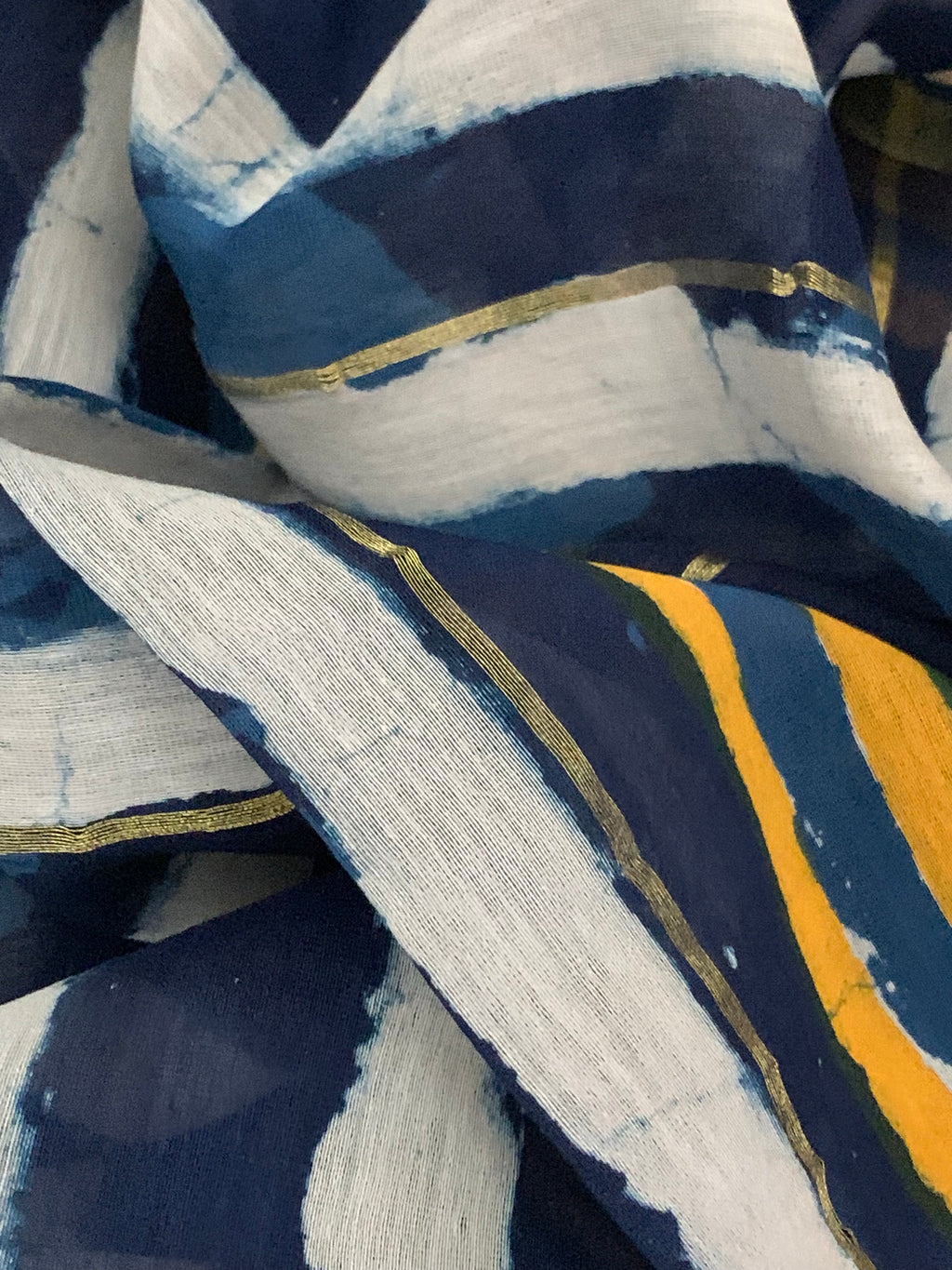 Handblock chanderi suit