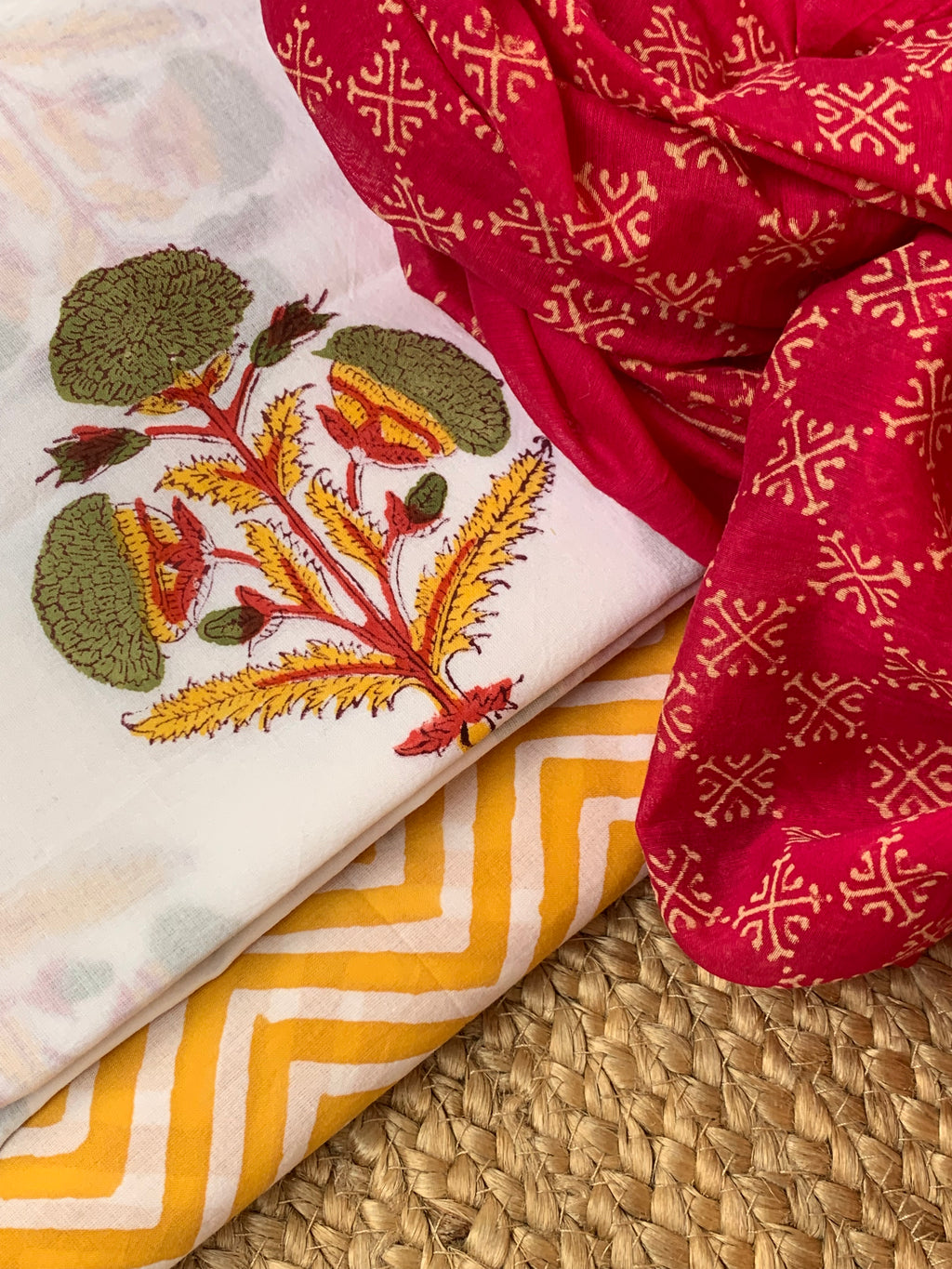 Handcrafted Cotton Chanderi Dupatta Suit