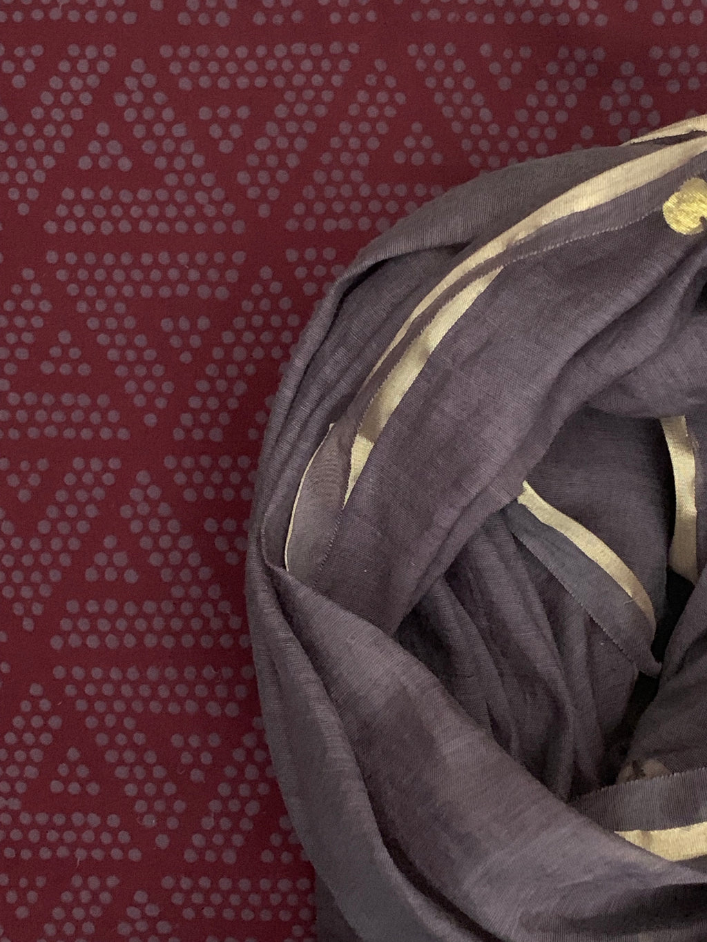Natural Dyed Bagh Block Print Cotton Chanderi Dupatta Set
