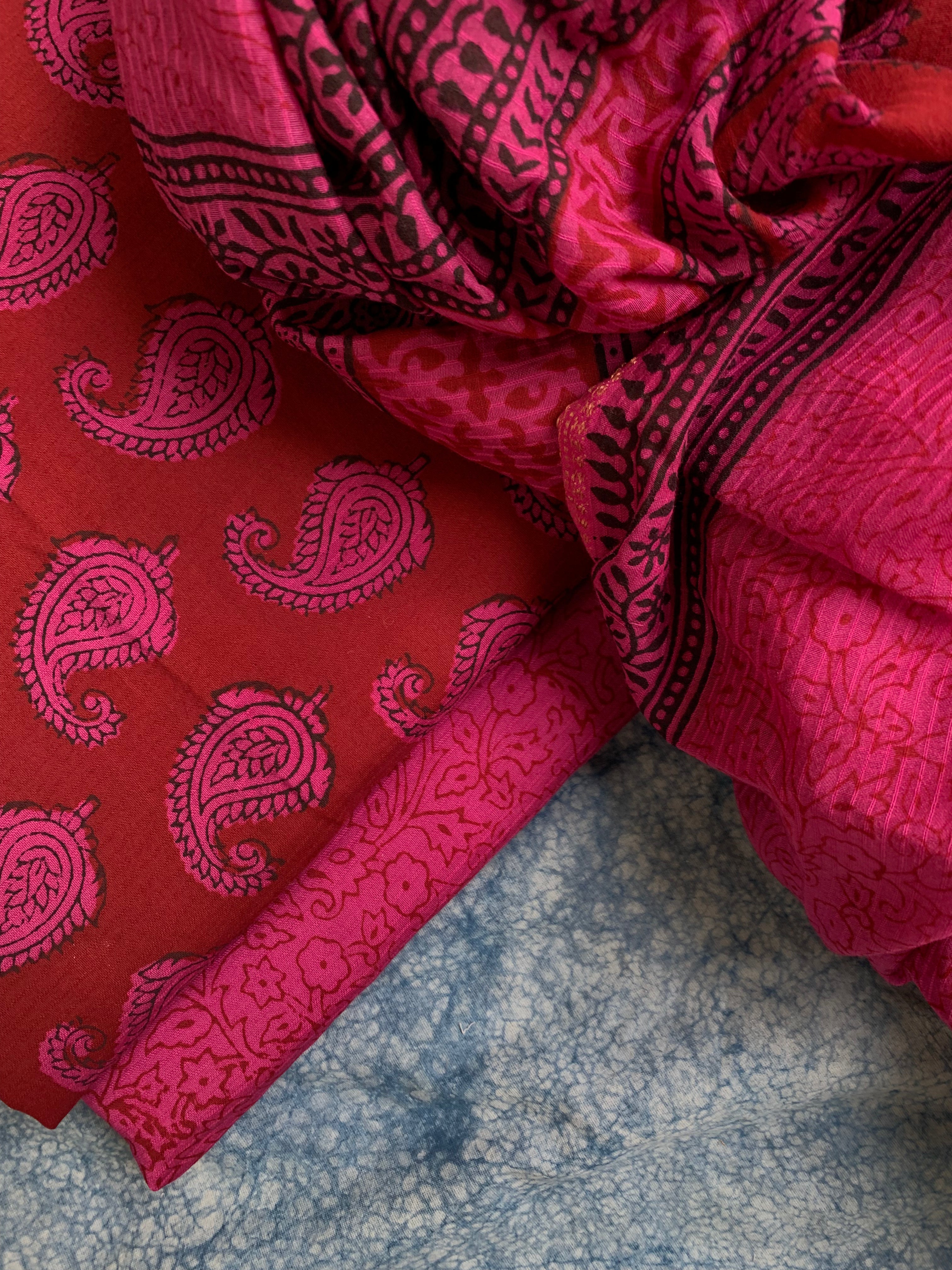 Handblock Maheshwari Bagh Suit
