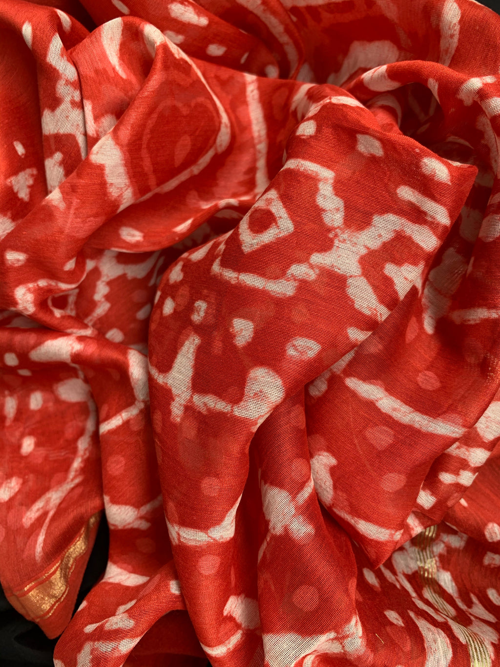 Handblock Chanderi Suit