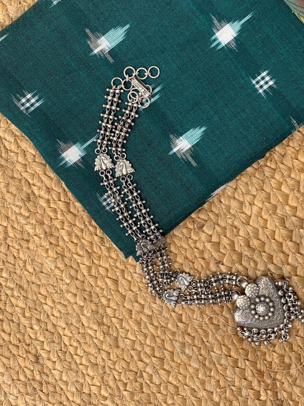 Handwoven Double Ikat Kurta Dupatta Set