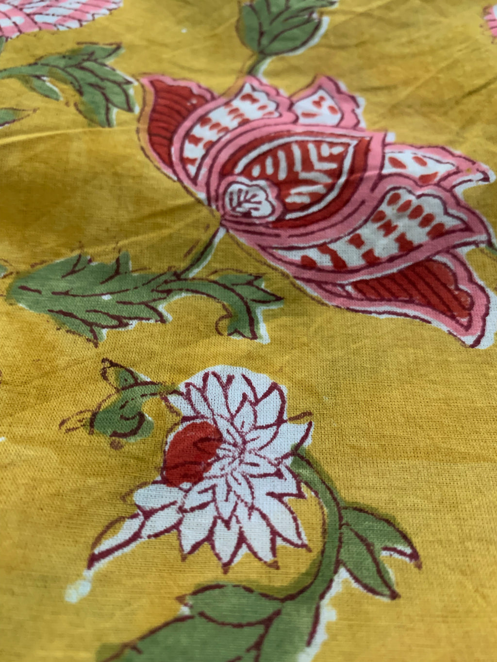 Hand Block Printed Bagru Azo free Dye Cotton Fabric 260/metre