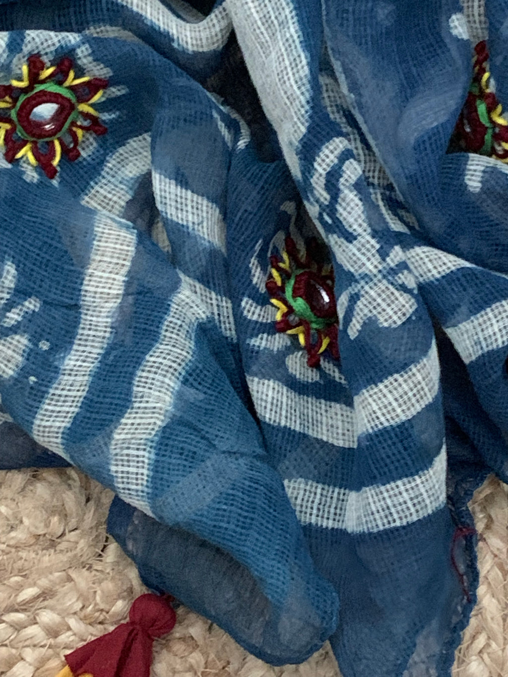 Handblock cotton kota dupatta set