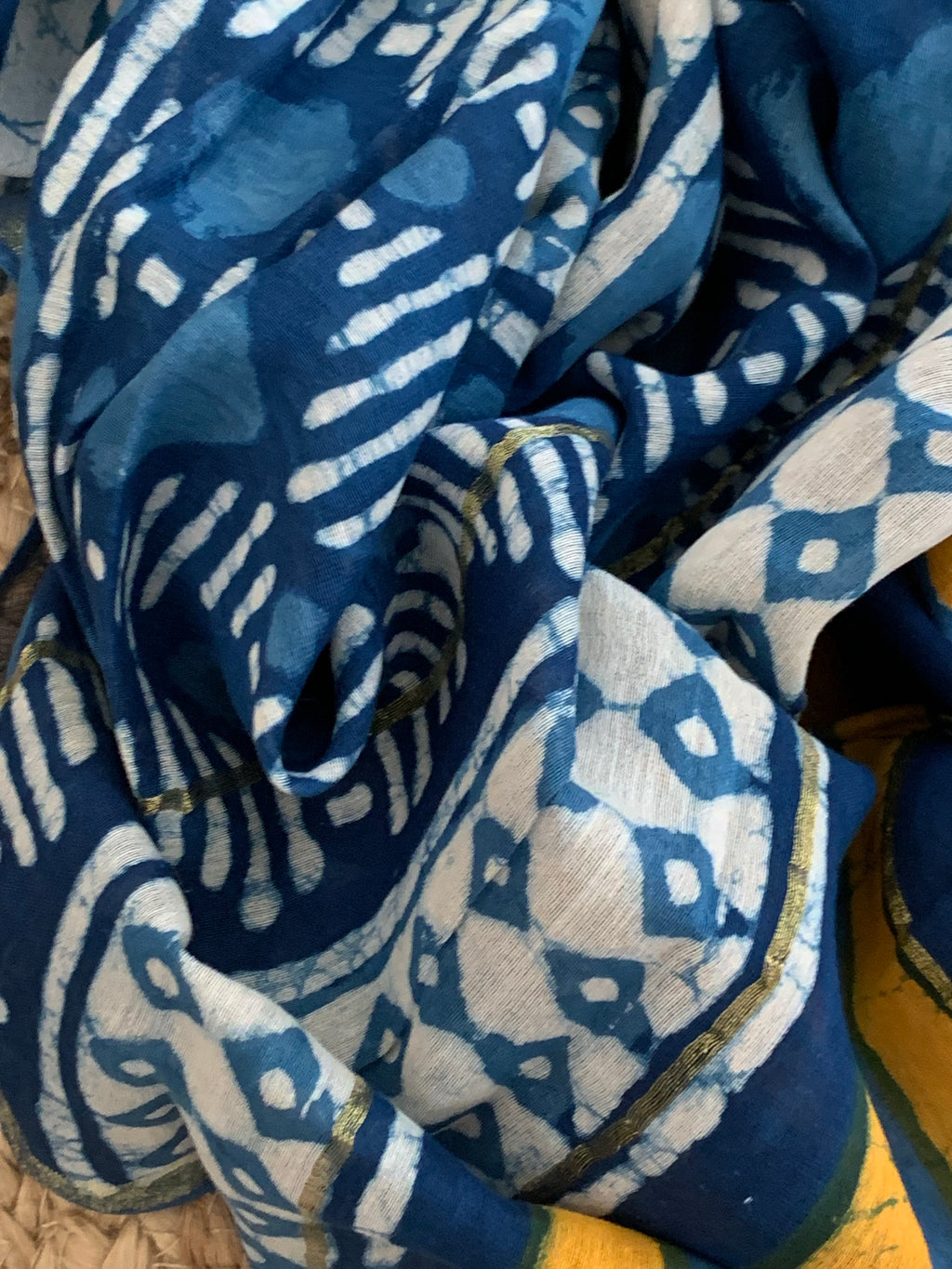 Handblock Chanderi Silk Cotton Suit