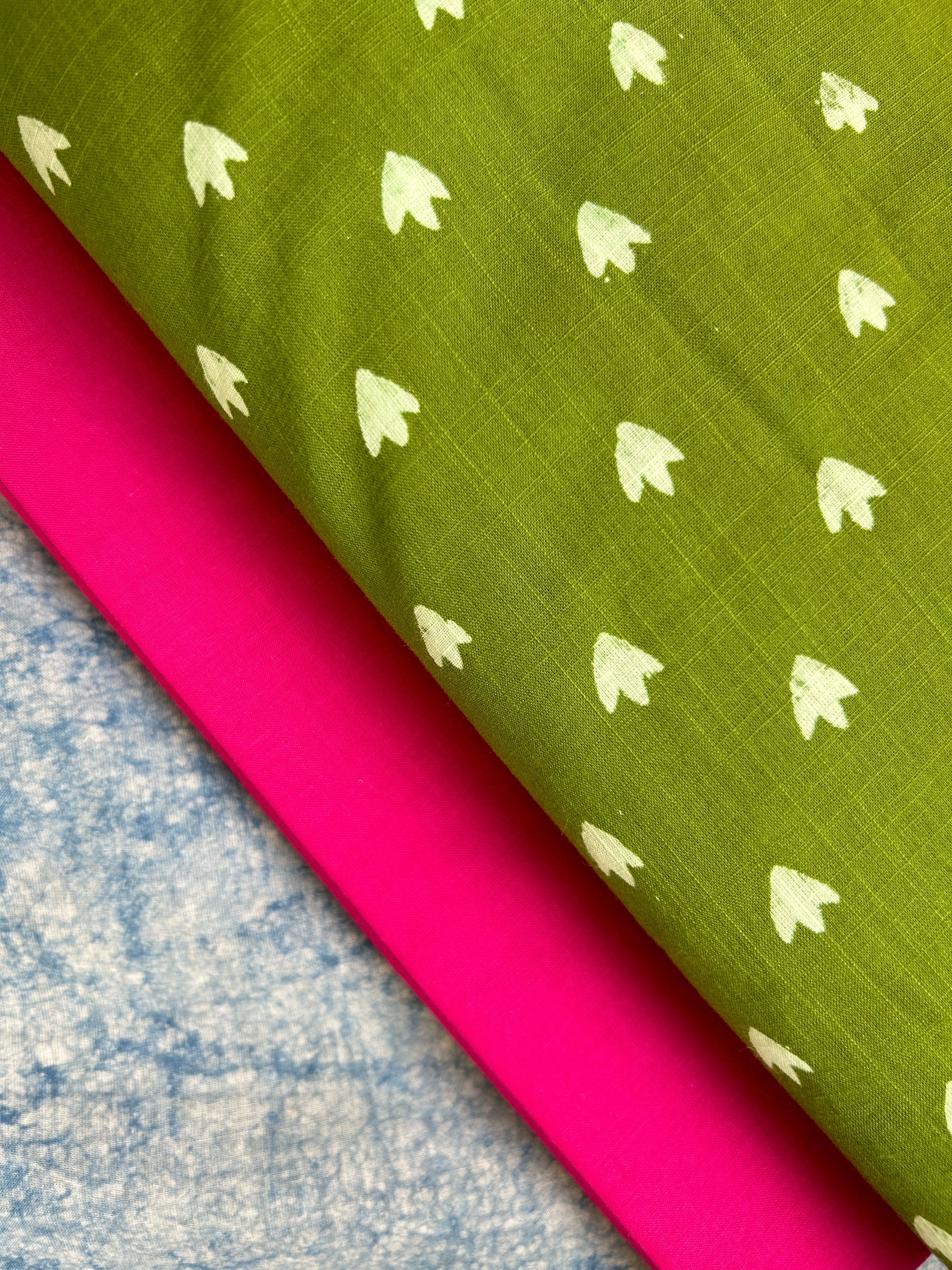 Handblock Cotton Kurta Bottom Set