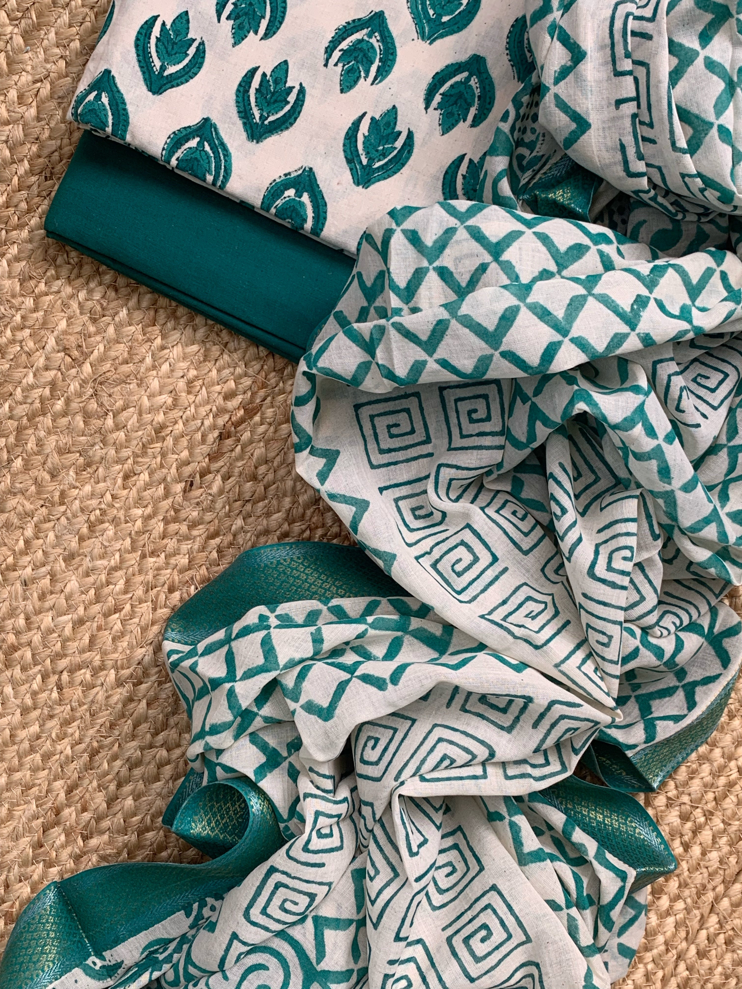 Handblock Cotton Suit