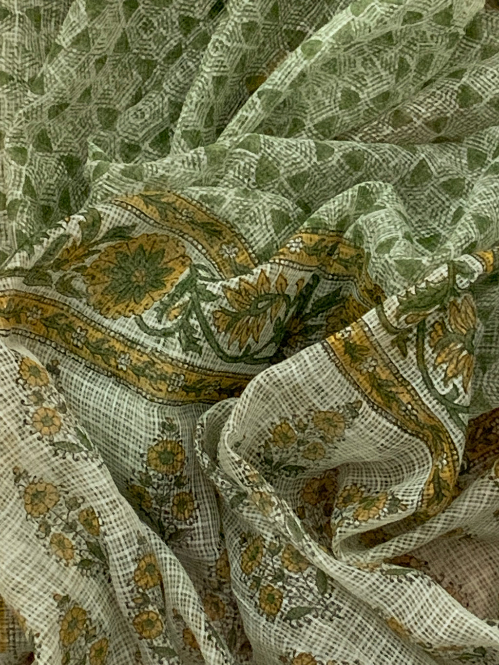 Pastel Green Handcrafted Kota Suit
