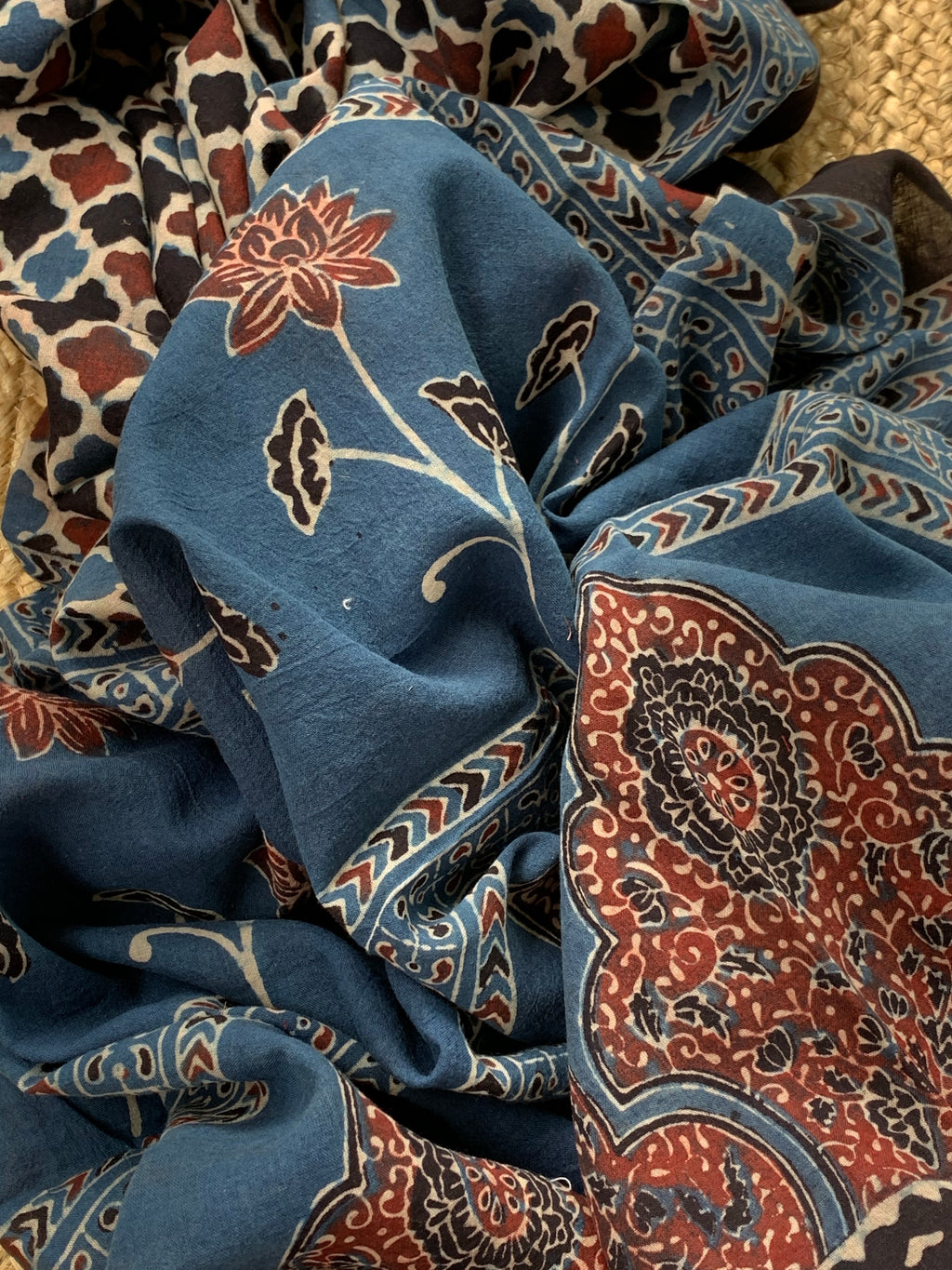 Handcrafted Bandhani Ajrakh Cotton Suit