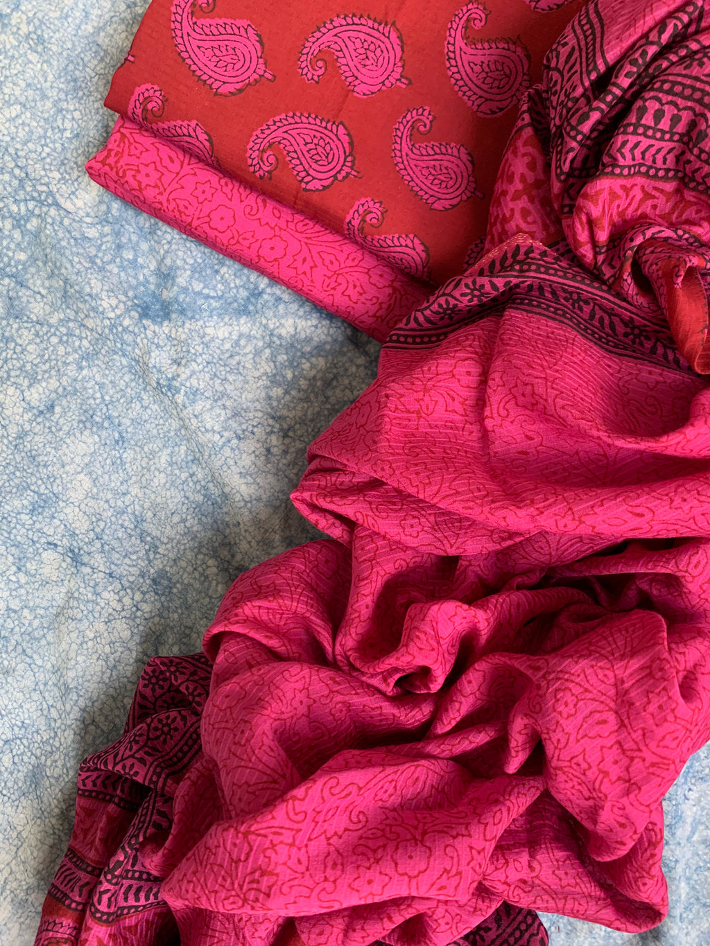Handblock Maheshwari Bagh Suit