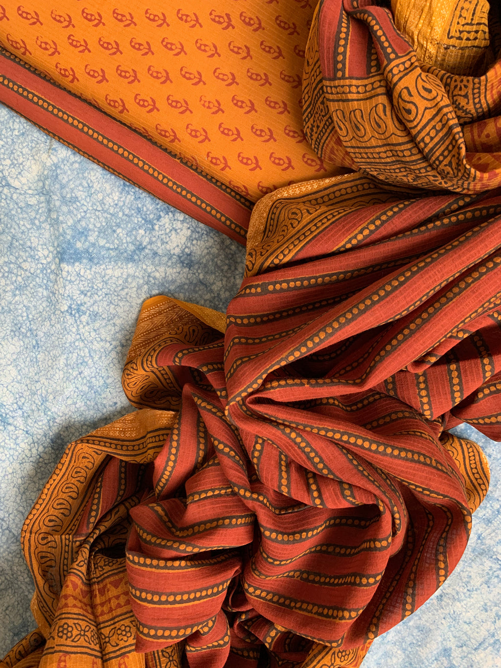 Handblock Maheshwari Bagh Suit