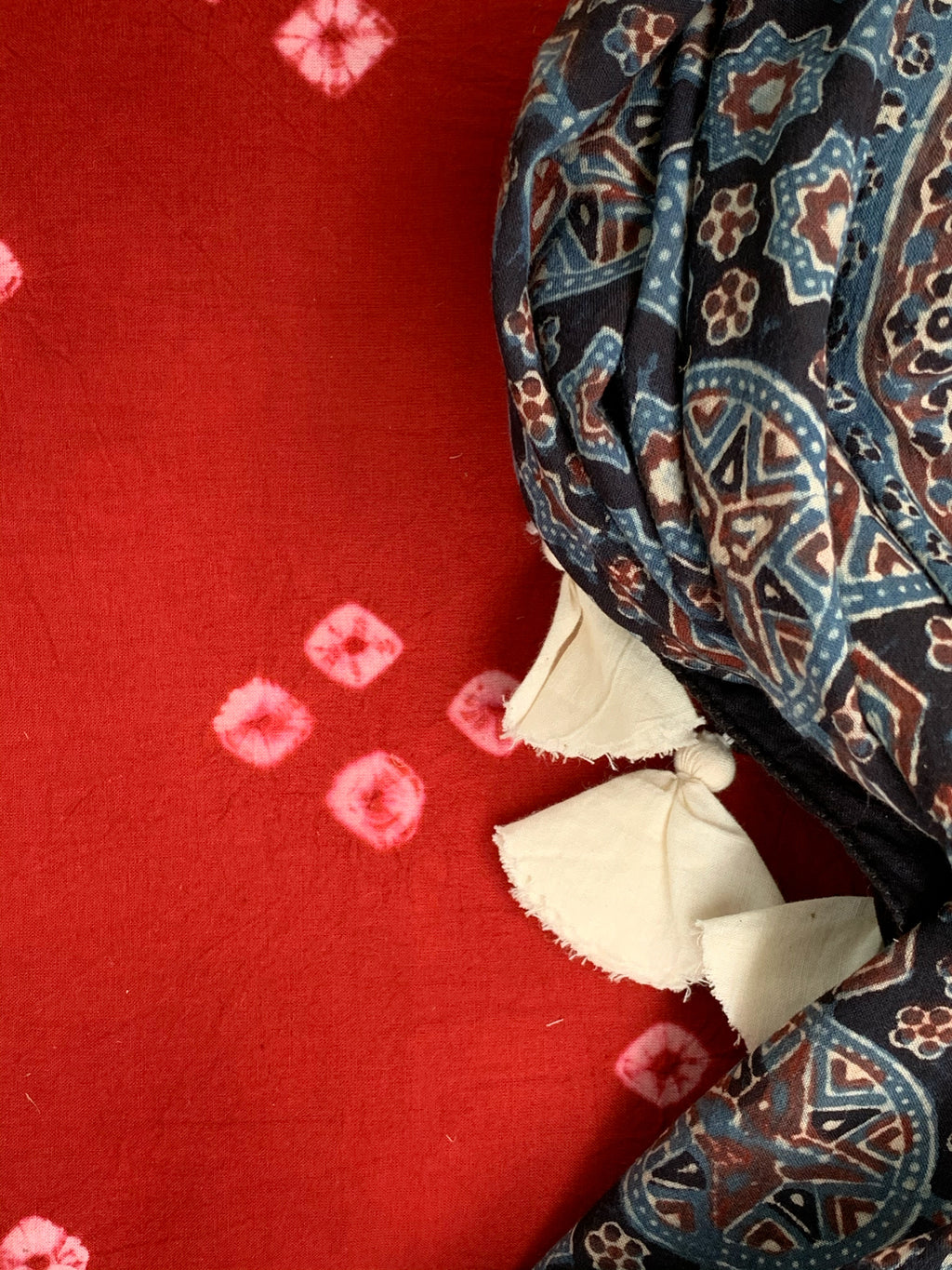 Handcrafted Bandhani Ajrakh Cotton Suit