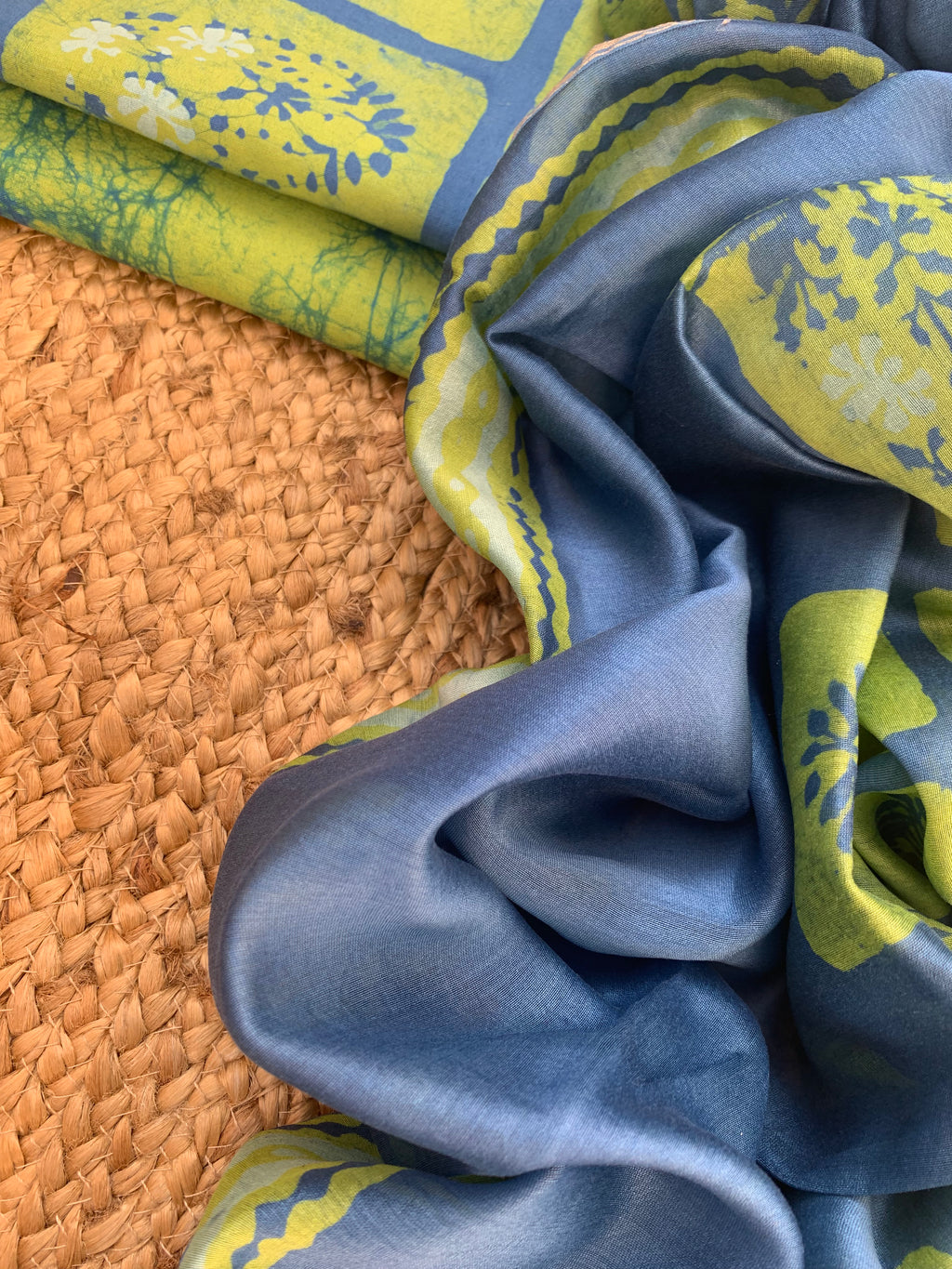 Handblock Batik Cotton Chanderi Suit