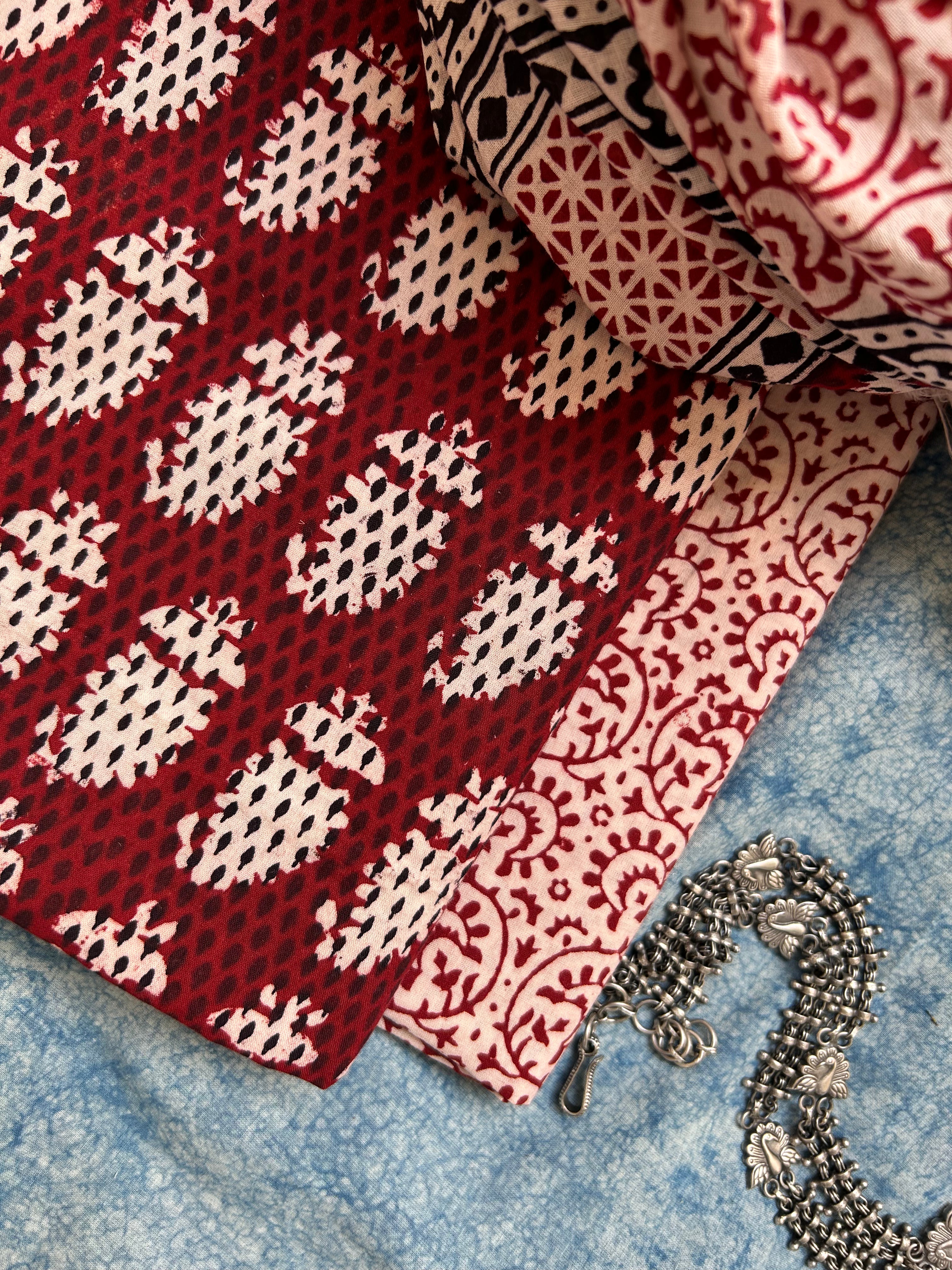 Natural Dyed Bagh Block Print Cotton Suit