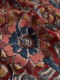 Hand Block Printed Kalamkari Natural Dyed Cotton Fabric 280/metre