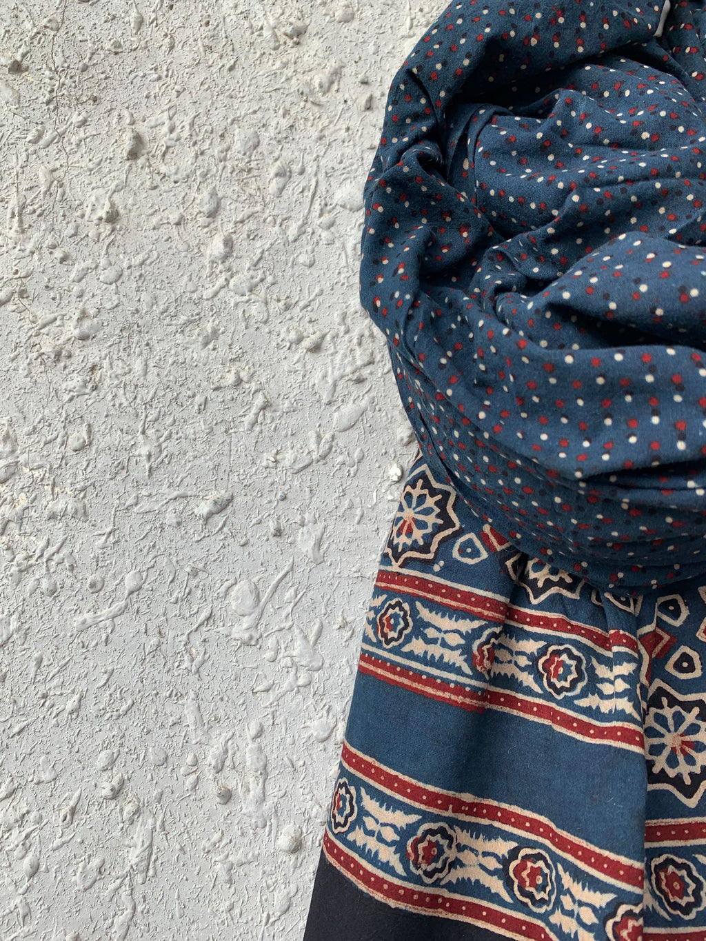 Handblock Ajrakh Dupatta
