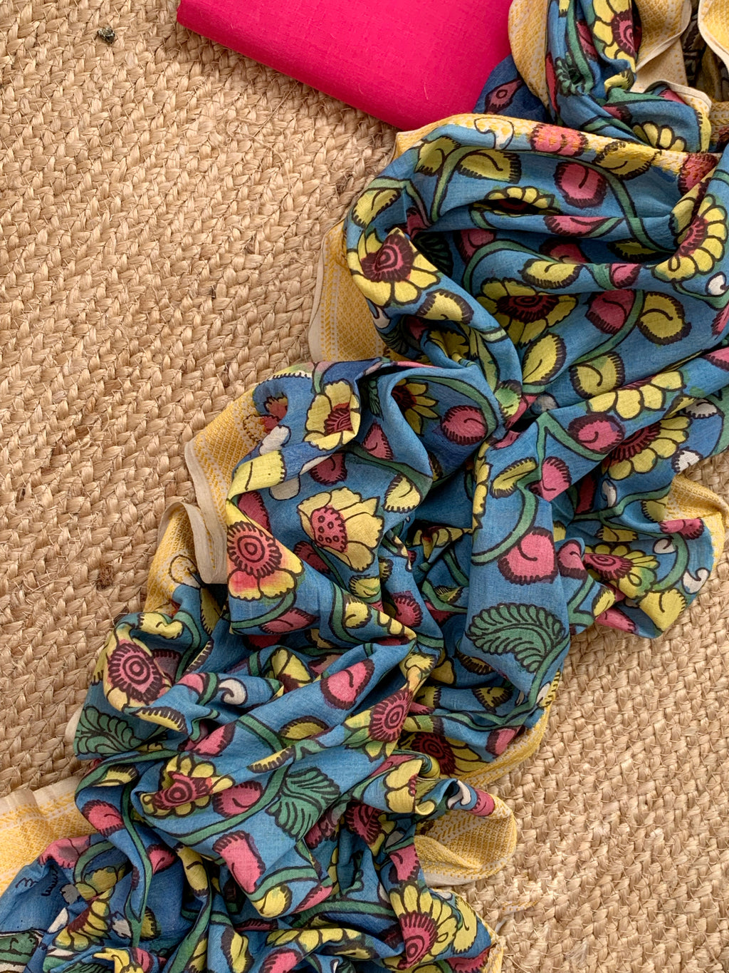 Handcrafted Kalamkari Kurta Dupatta Set