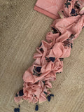 Handcrafted Cotton Mul Dupatta Suit - Blush Peach