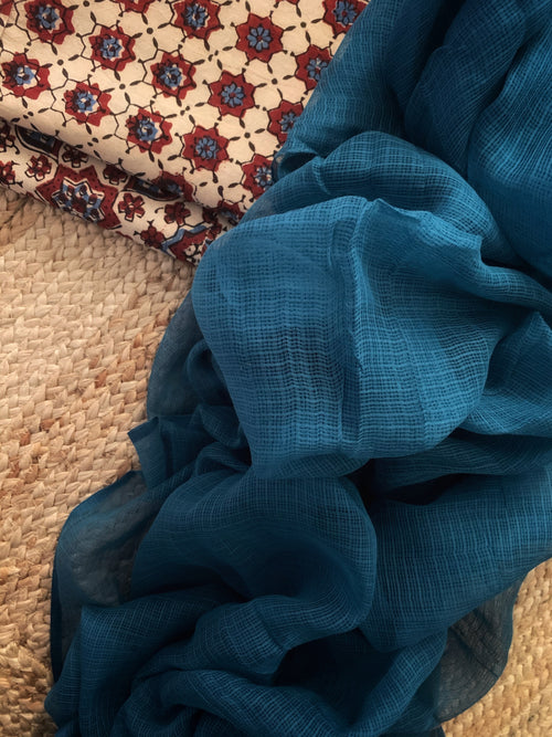Handblock Ajrakh Cotton Kota Suit